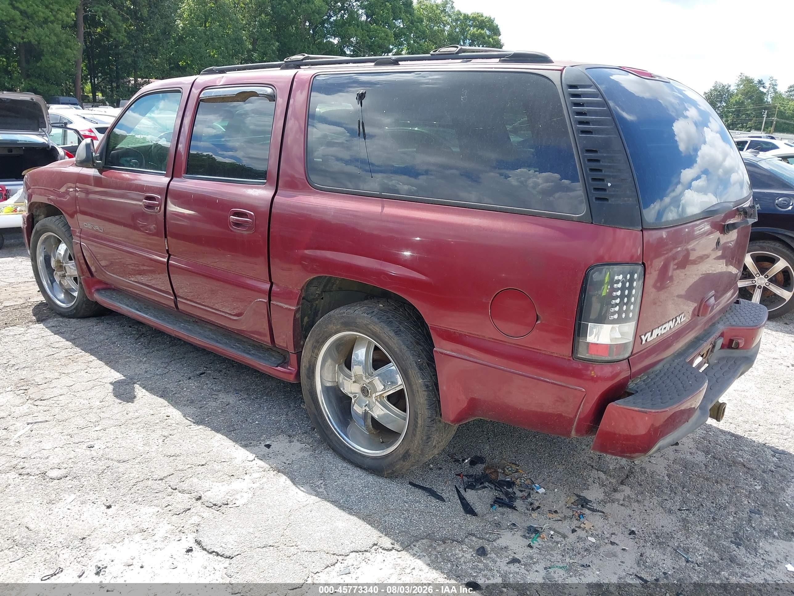 2001 Gmc Yukon Xl 1500 Denali Бордовый vin: 1GKFK66U41J301758