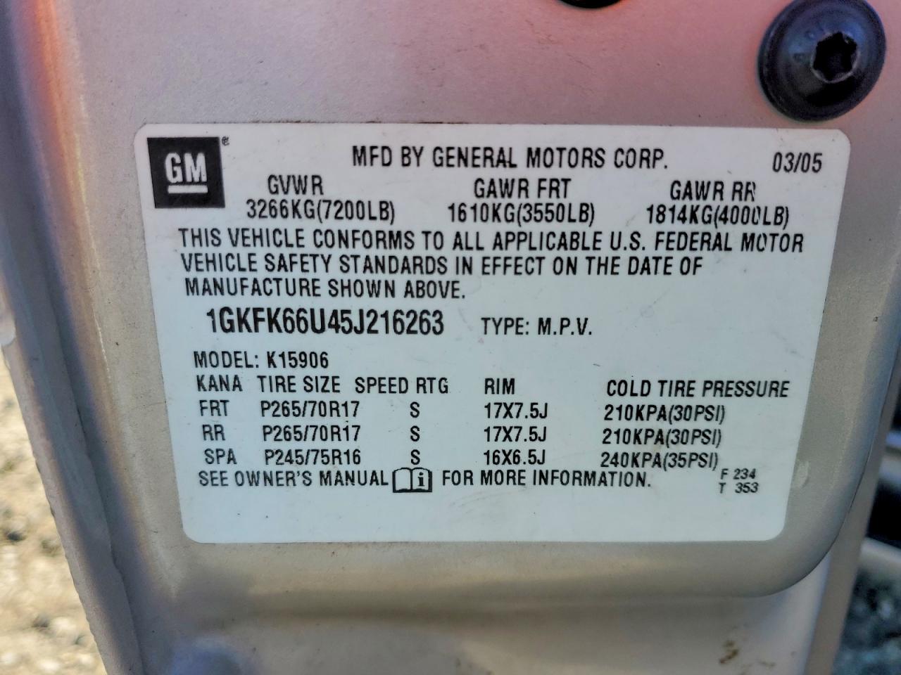 2005 Gmc Yukon Xl Denali Silver vin: 1GKFK66U45J216263