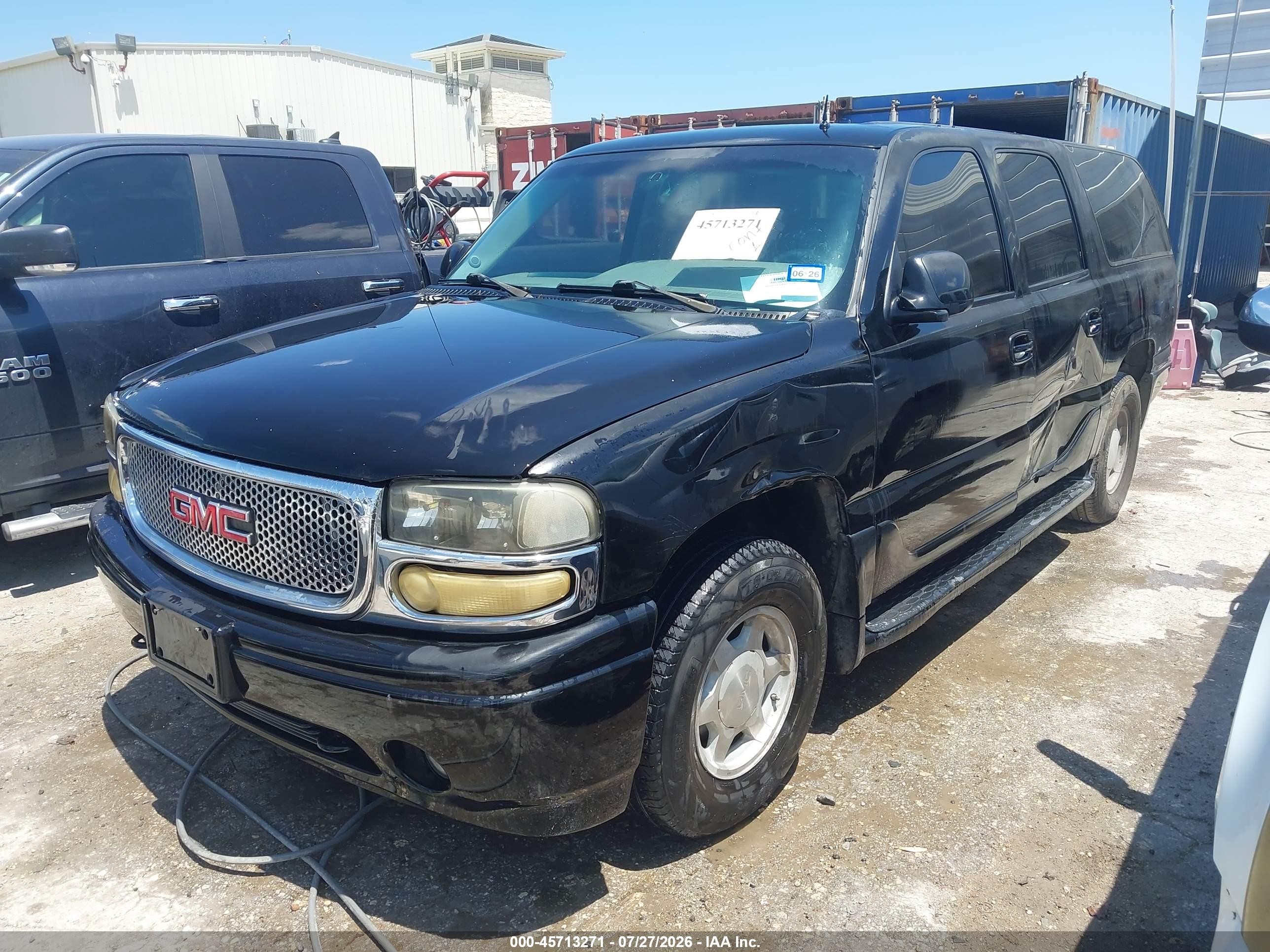 2002 Gmc Yukon Xl 1500 Denali Black vin: 1GKFK66U52J216591