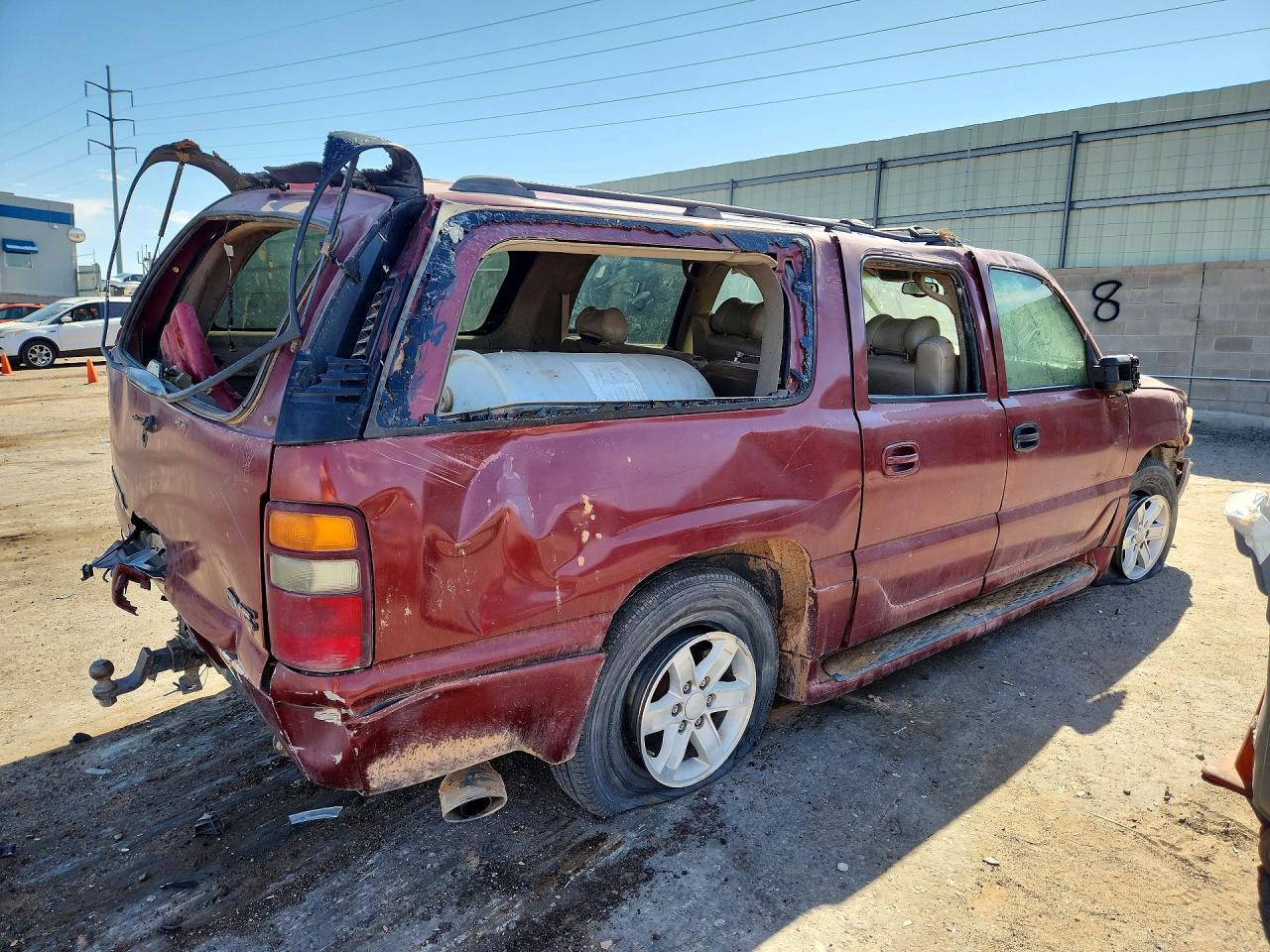 2002 Gmc Denali Xl K1500 Red vin: 1GKFK66UX2J149292
