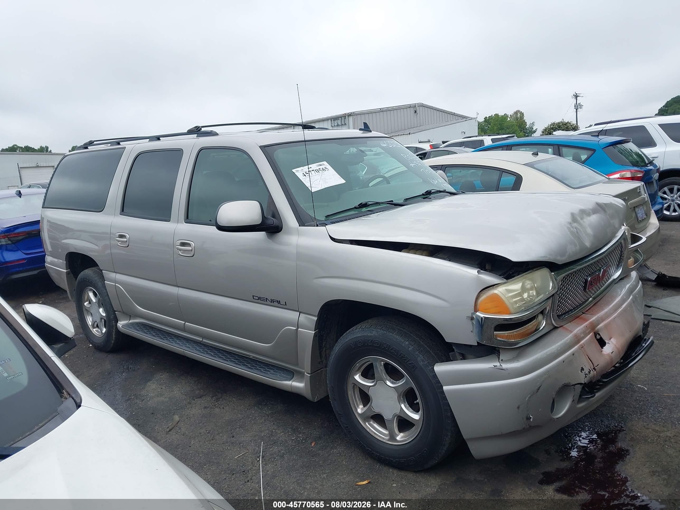 2006 Gmc Yukon Xl 1500 Denali Silver vin: 1GKFK66UX6J116623