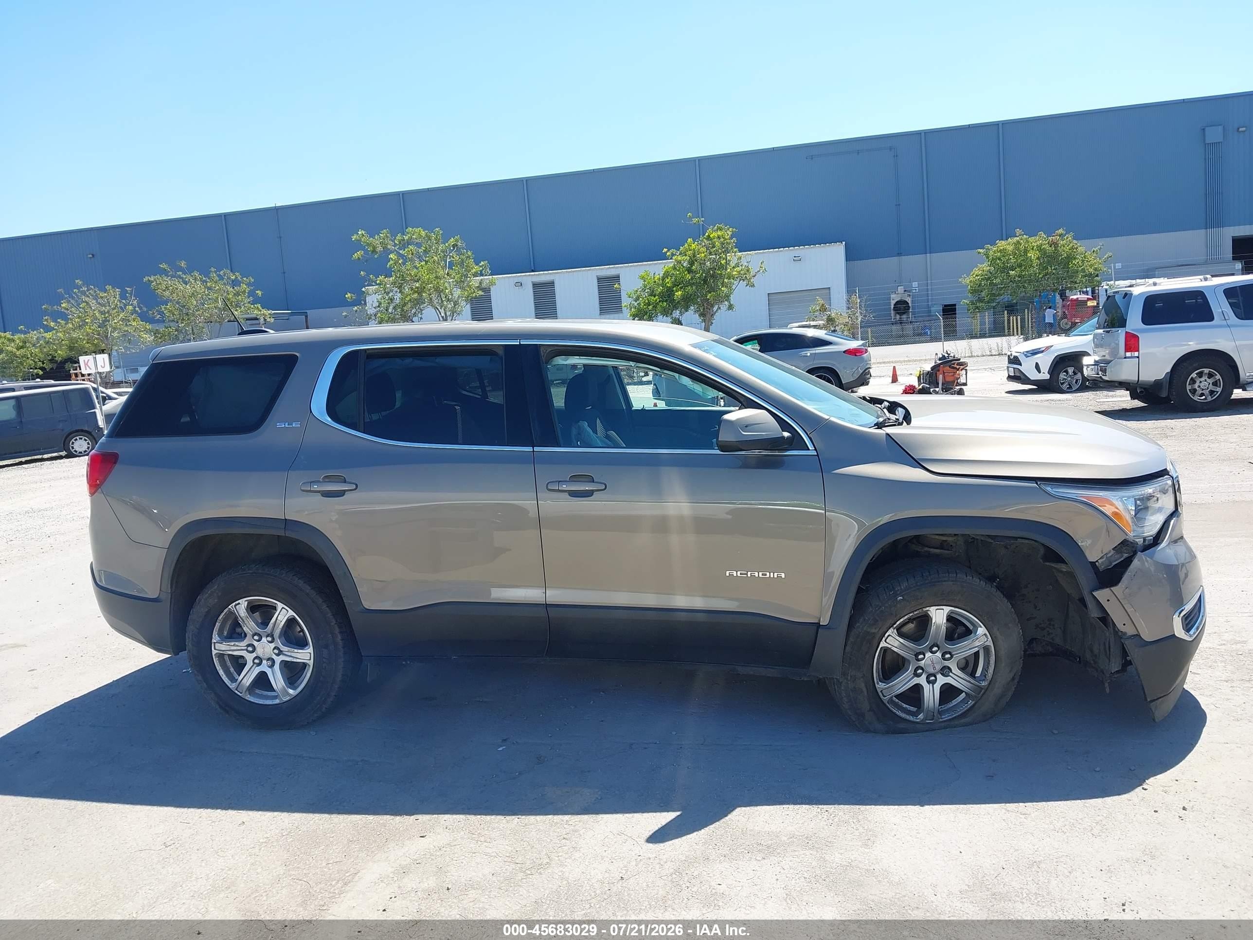 2019 Gmc Acadia Sle-1 Золотой vin: 1GKKNKLA3KZ204398