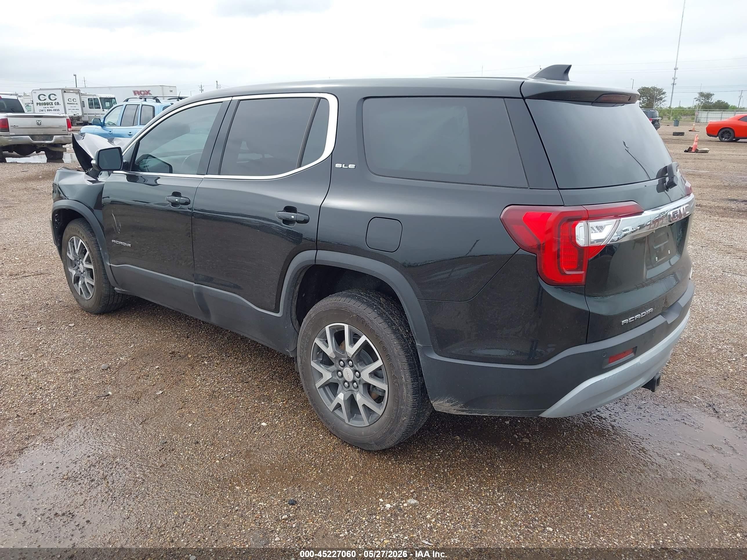 2021 Gmc Acadia Fwd Sle Black vin: 1GKKNKLA8MZ216064