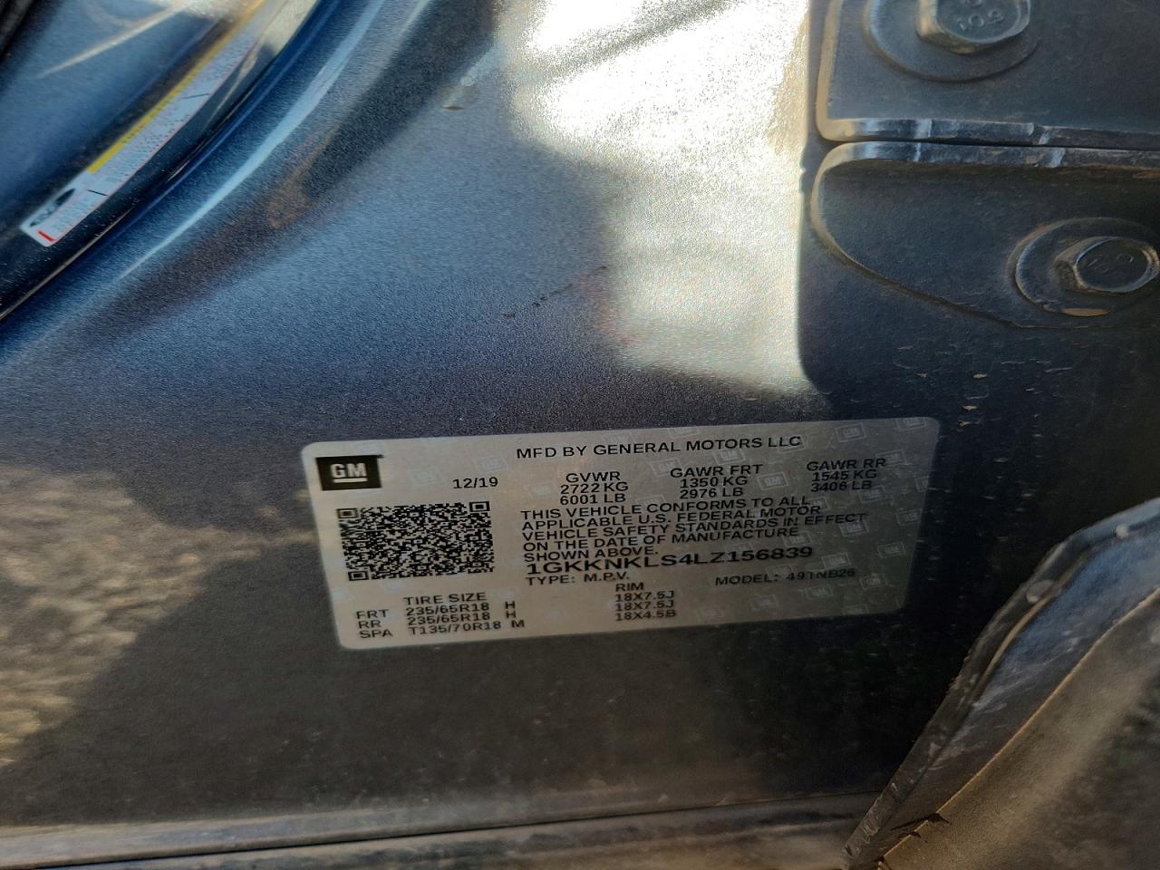 2020 Gmc Acadia Sle Silver vin: 1GKKNKLS4LZ156839