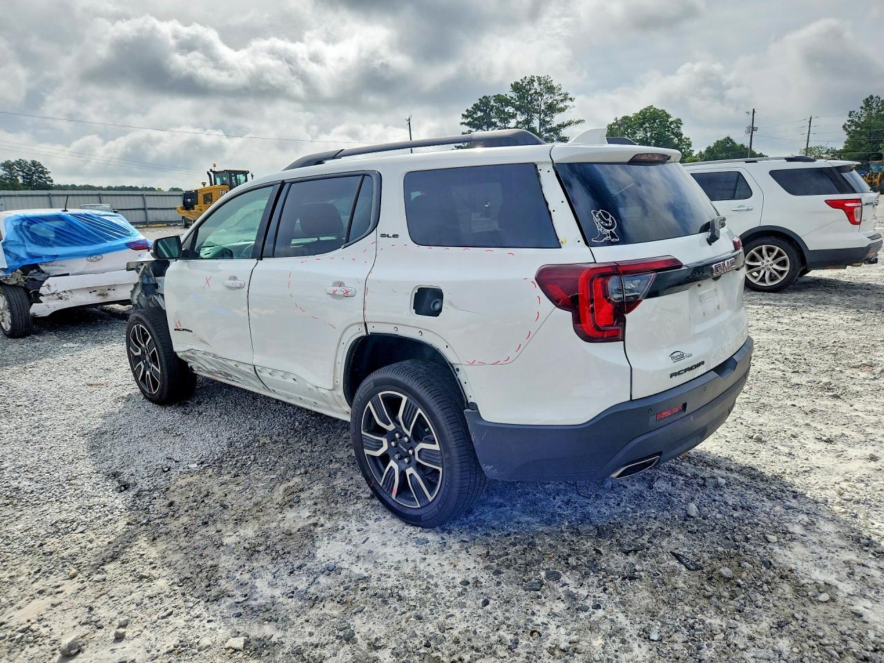 2021 Gmc Acadia Sle White vin: 1GKKNKLSXMZ188616