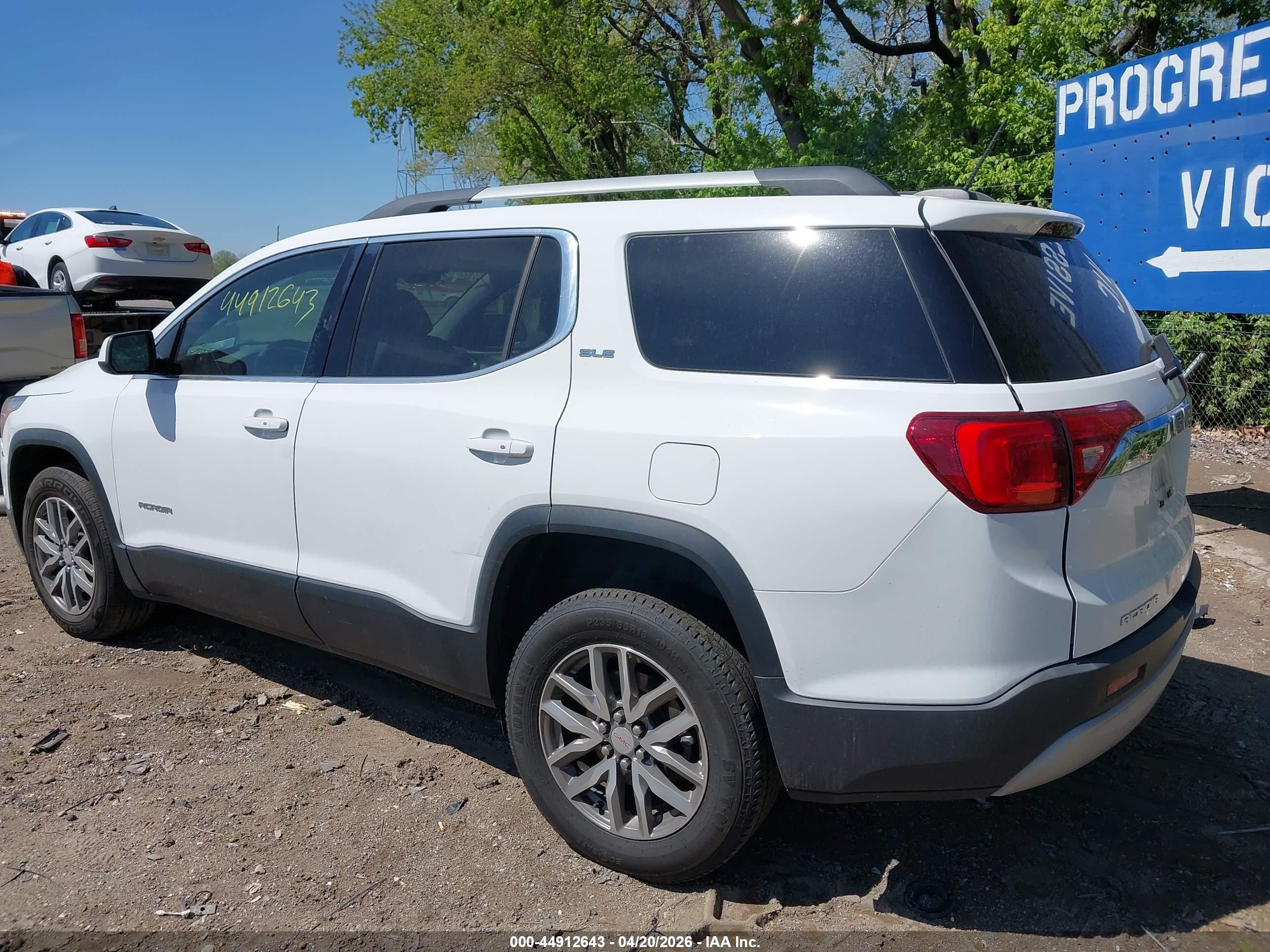 2017 Gmc Acadia Sle-2 White vin: 1GKKNLLA0HZ224977