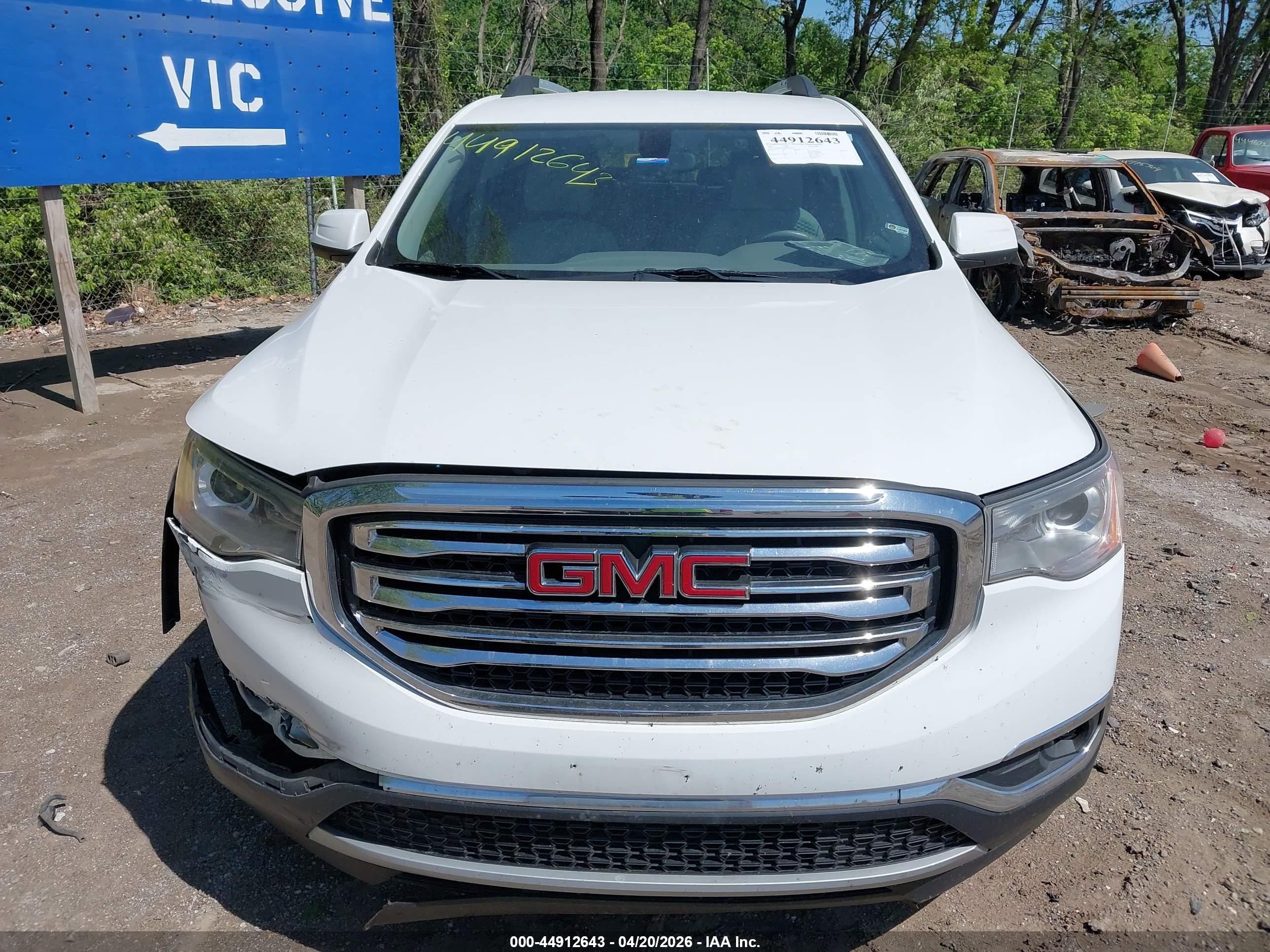 2017 Gmc Acadia Sle-2 White vin: 1GKKNLLA0HZ224977
