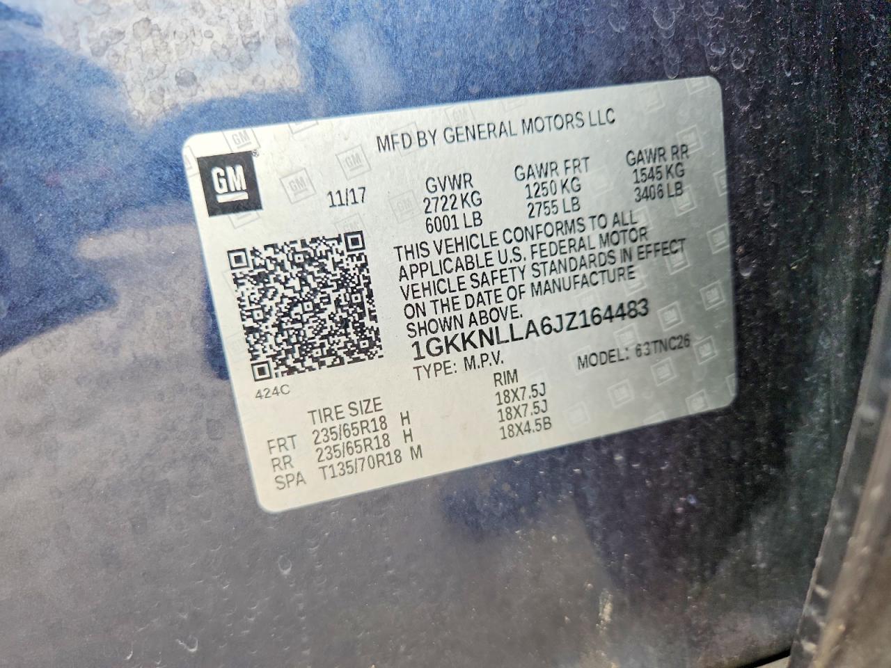 2018 Gmc Acadia Sle Gray vin: 1GKKNLLA6JZ164483