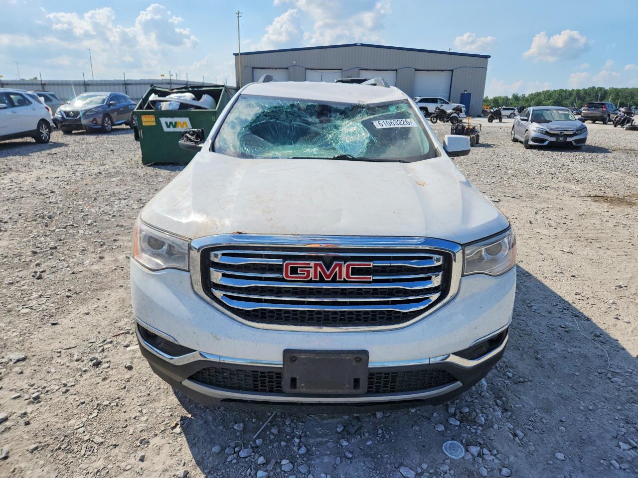 2017 Gmc Acadia Sle White vin: 1GKKNLLA7HZ245129