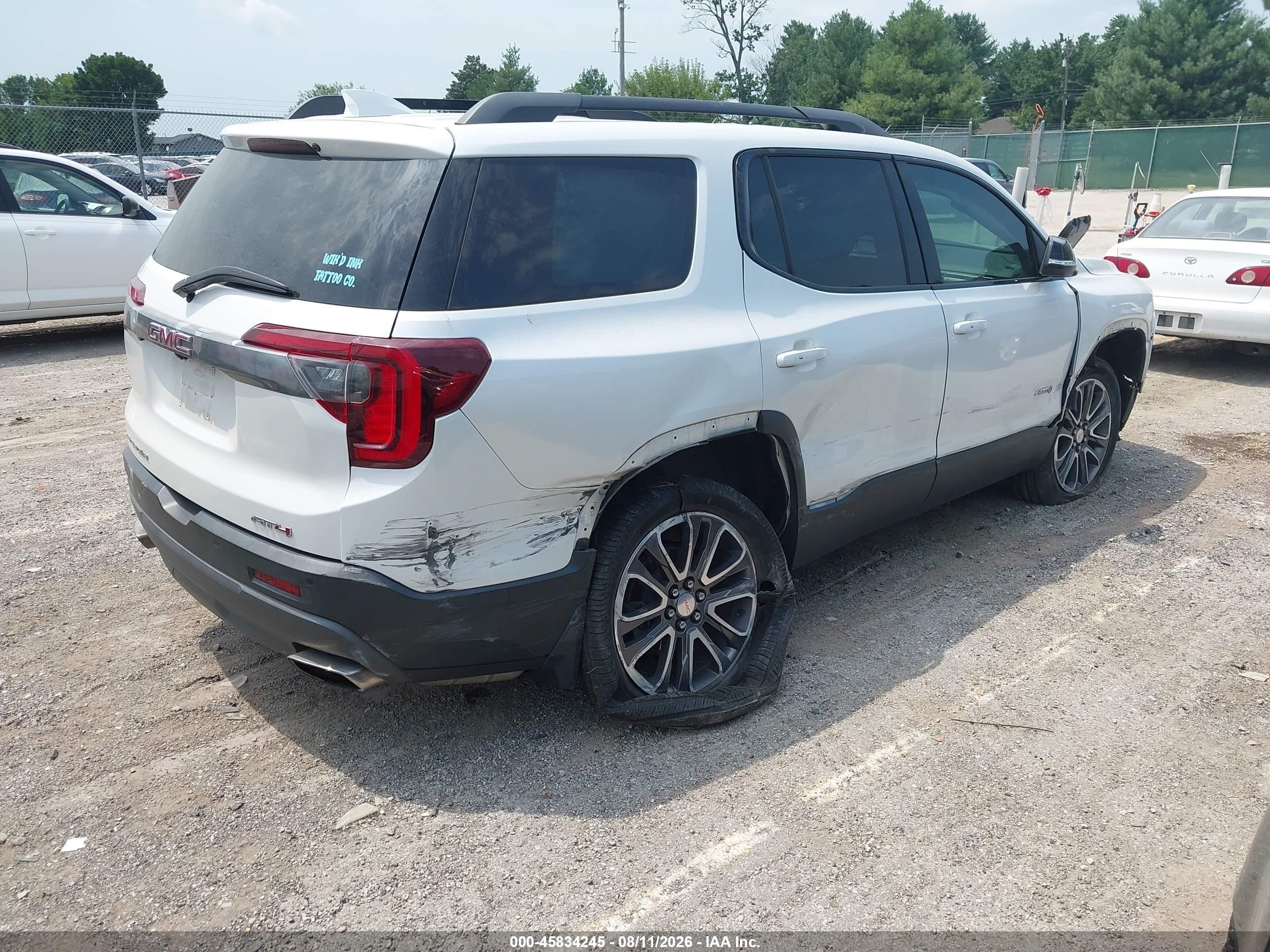 2020 Gmc Acadia Awd At4 White vin: 1GKKNLLS2LZ122761