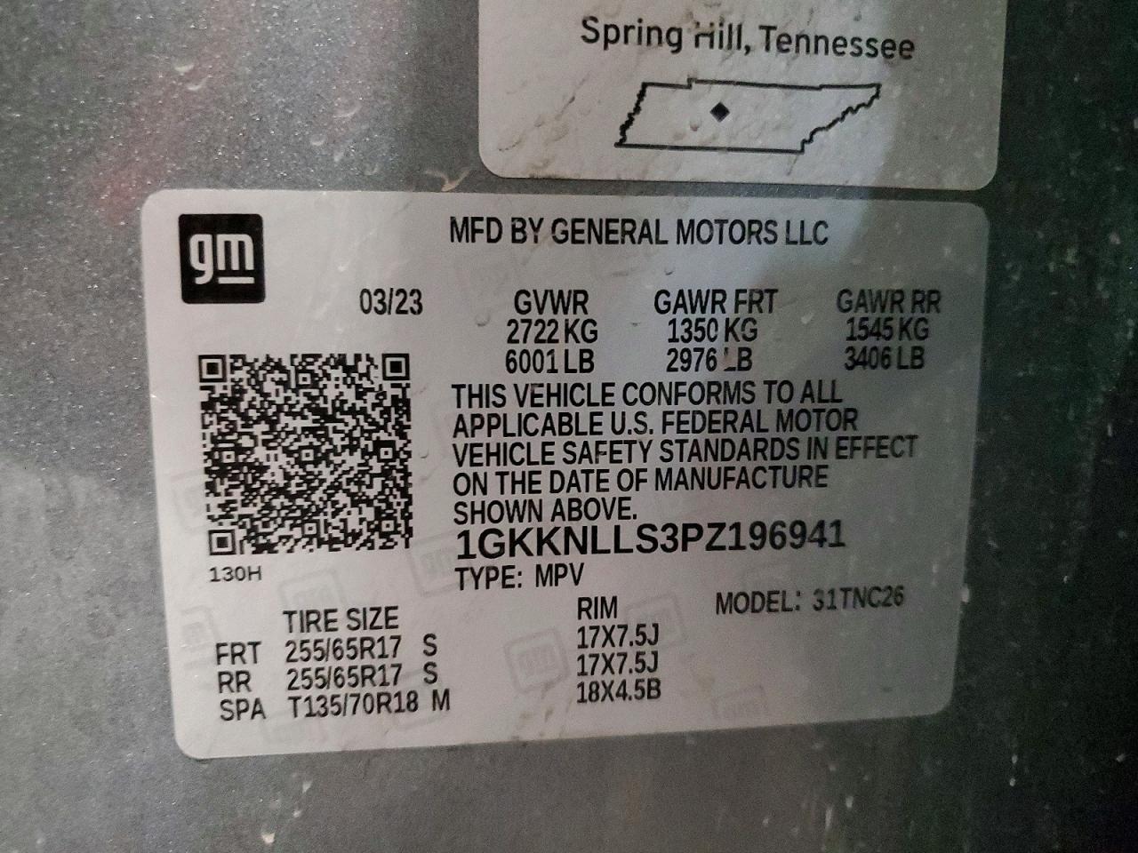 2023 Gmc Acadia At4 Gray vin: 1GKKNLLS3PZ196941