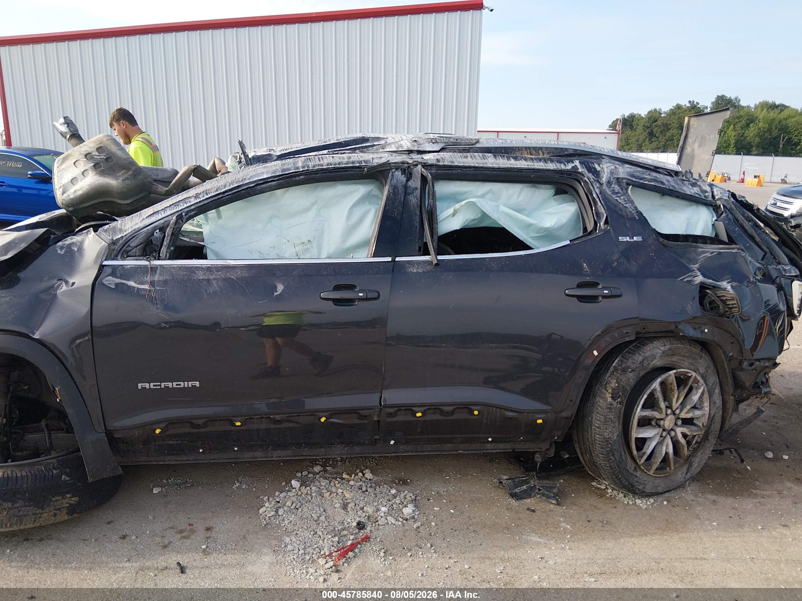 2017 Gmc Acadia Sle-2 Black vin: 1GKKNLLS4HZ261748