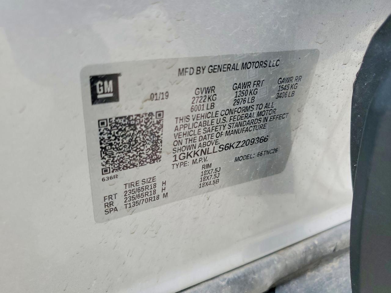 2019 Gmc Acadia Sle Silver vin: 1GKKNLLS6KZ209366