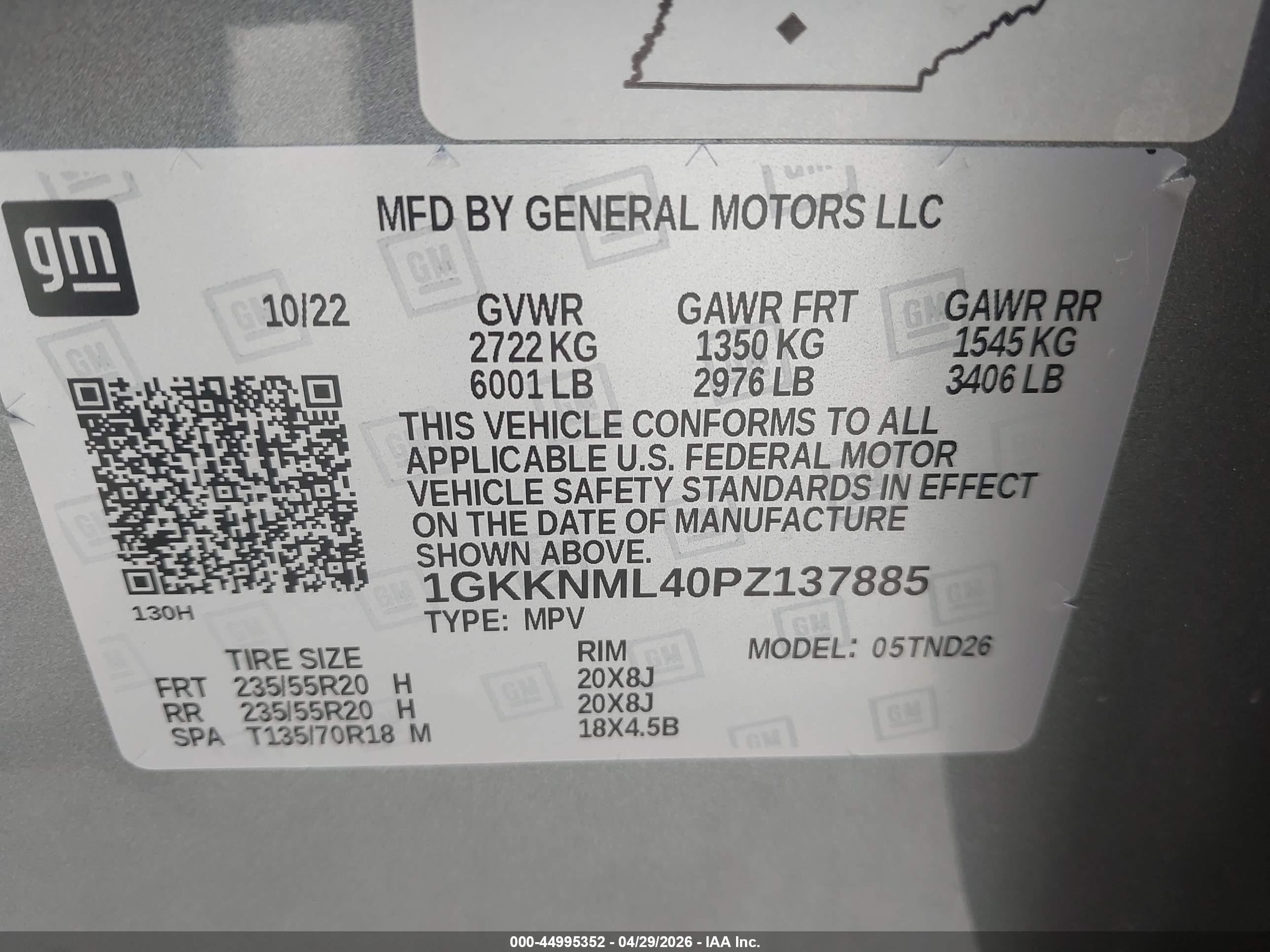 2023 Gmc Acadia Fwd Slt Gray vin: 1GKKNML40PZ137885