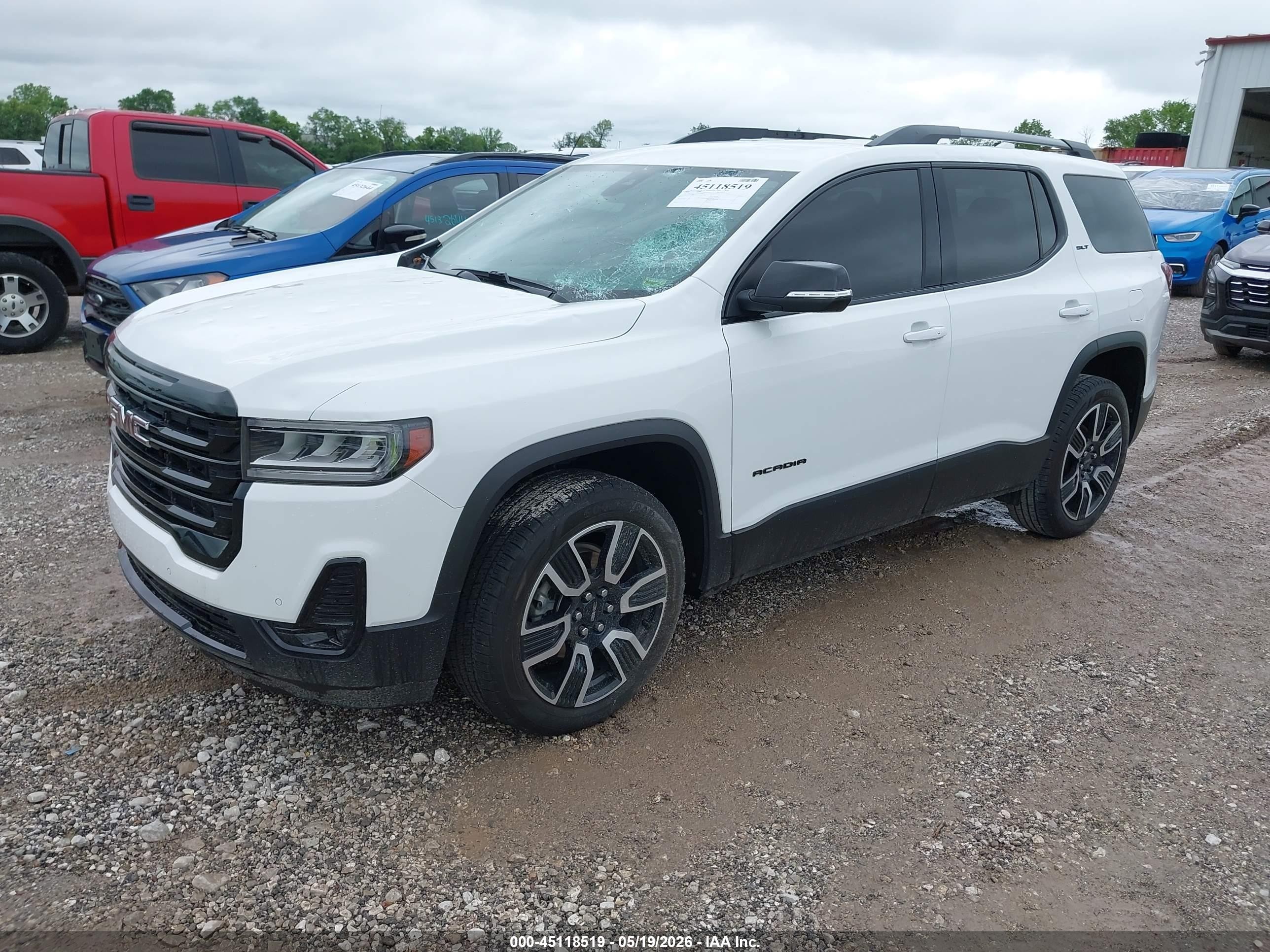 2021 Gmc Acadia Fwd Slt White vin: 1GKKNML41MZ210841