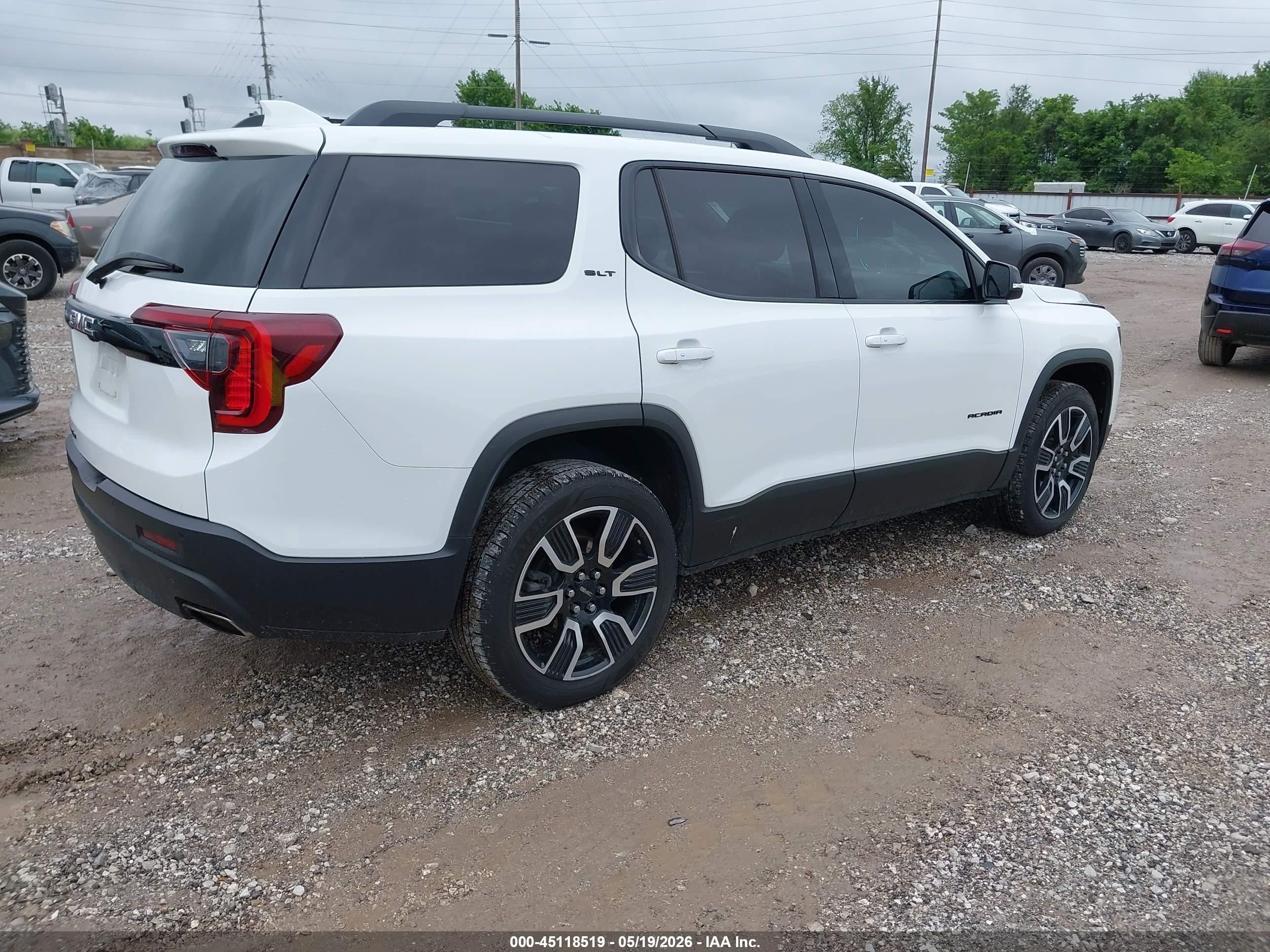 2021 Gmc Acadia Fwd Slt White vin: 1GKKNML41MZ210841