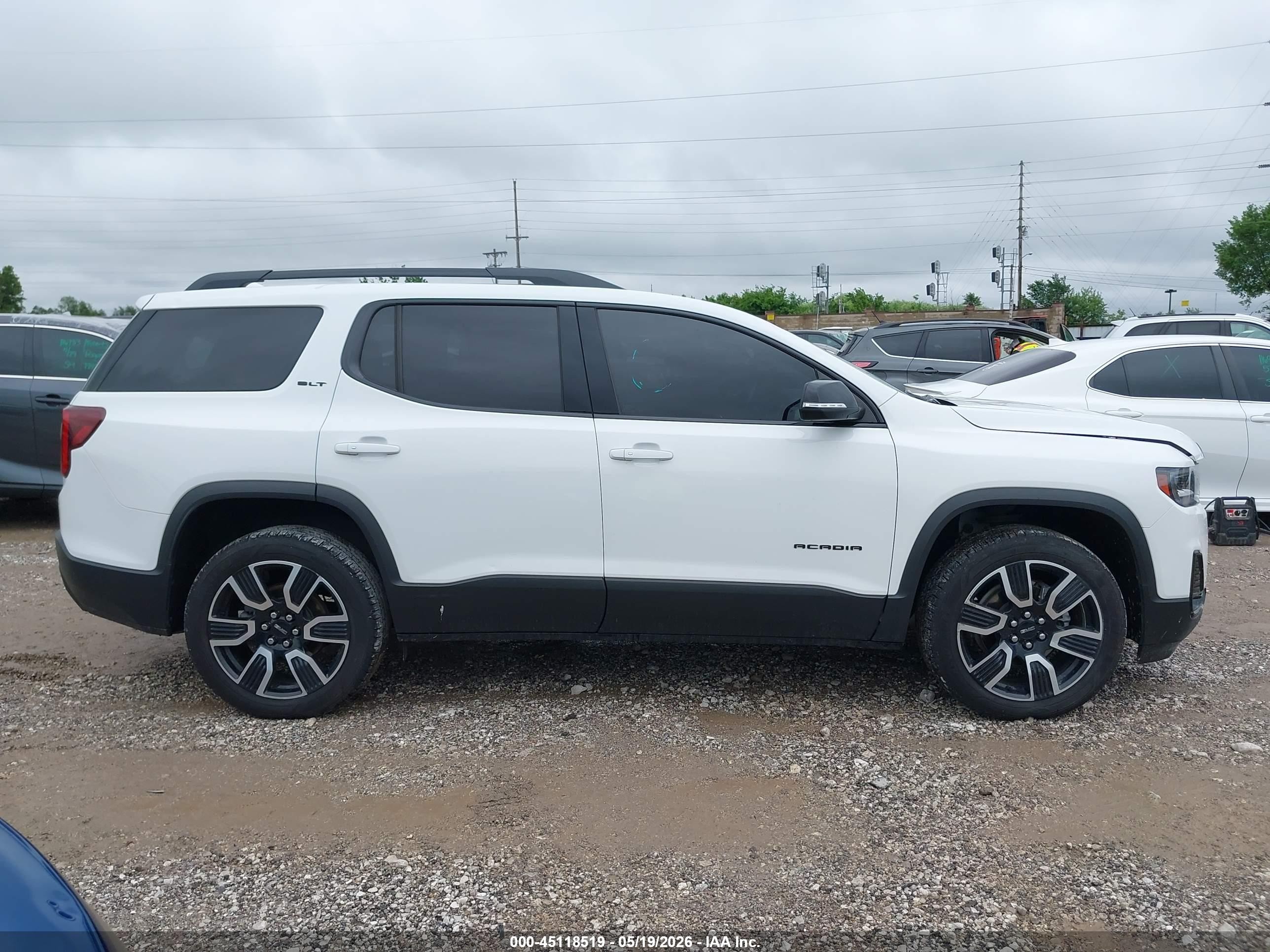 2021 Gmc Acadia Fwd Slt White vin: 1GKKNML41MZ210841