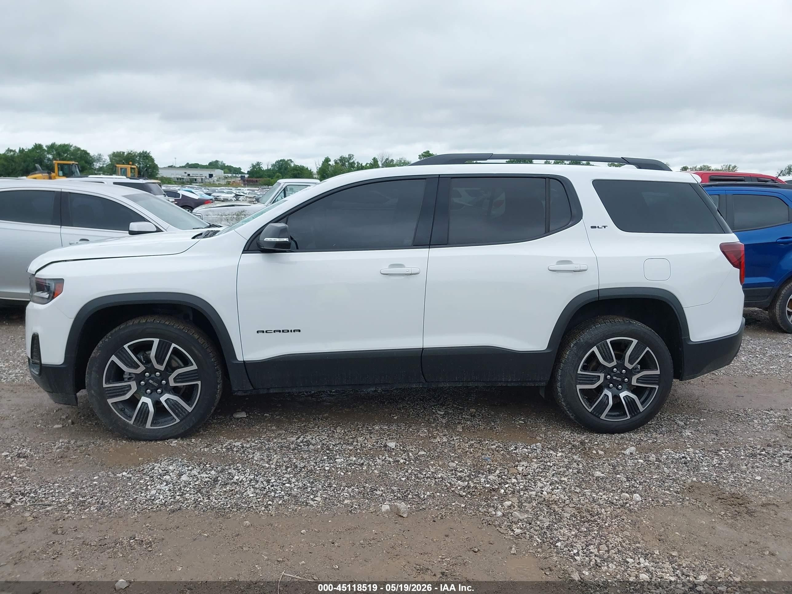 2021 Gmc Acadia Fwd Slt White vin: 1GKKNML41MZ210841