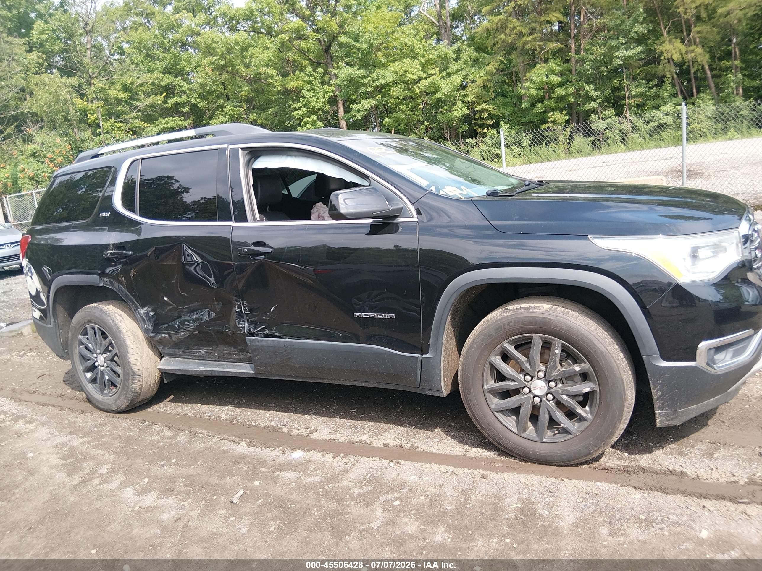 2019 Gmc Acadia Slt-1 Черный vin: 1GKKNMLA0KZ238195