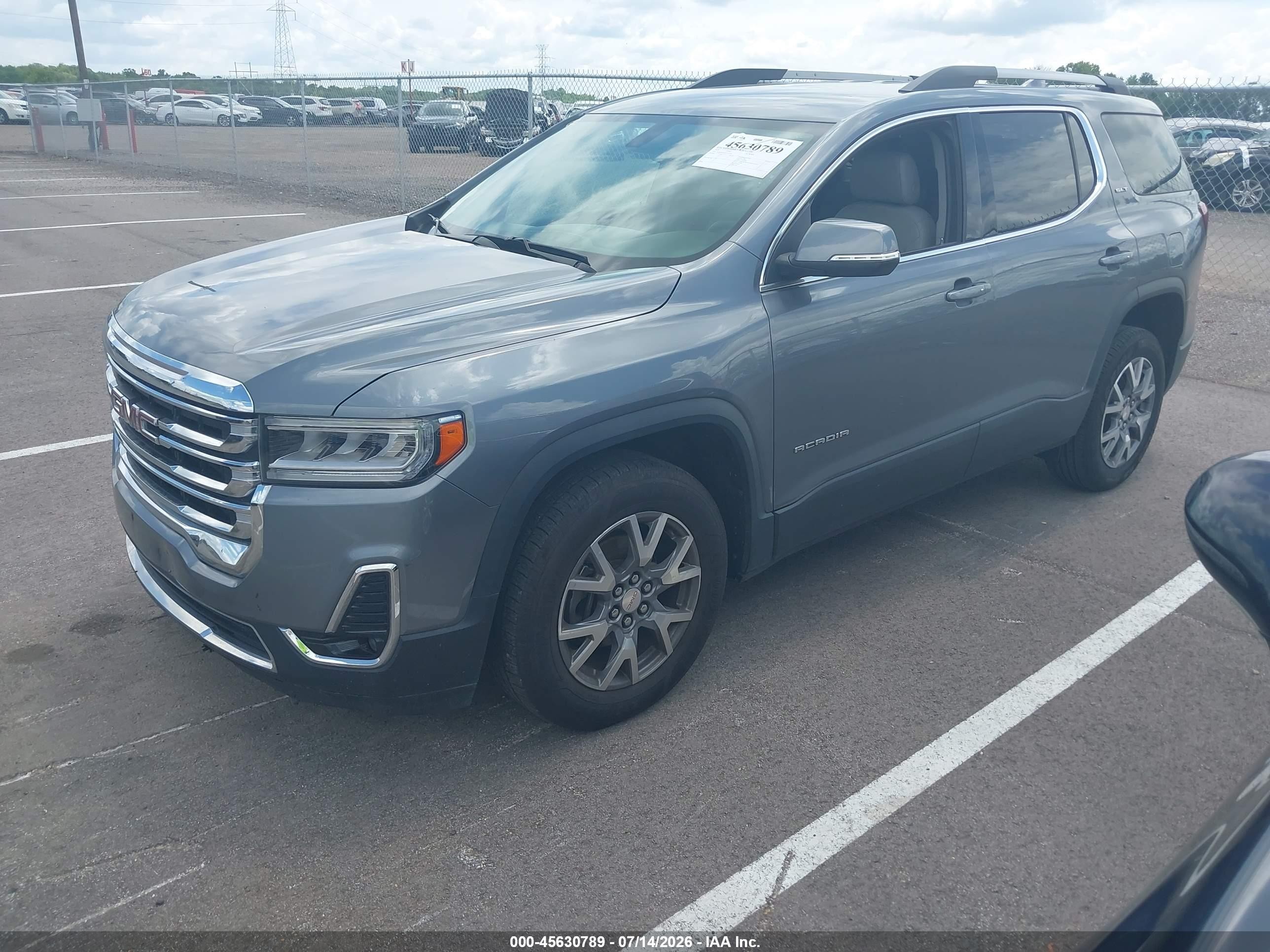 2020 Gmc Acadia Fwd Slt Gray vin: 1GKKNMLS2LZ137105