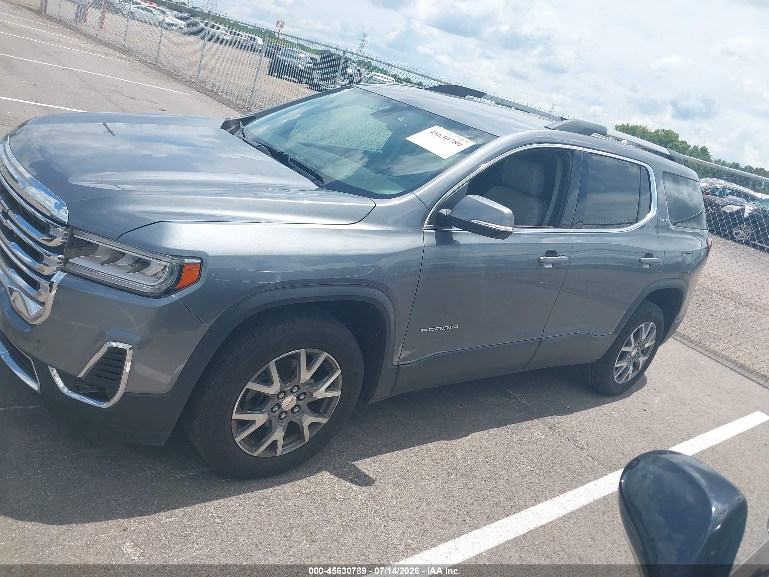 2020 Gmc Acadia Fwd Slt Gray vin: 1GKKNMLS2LZ137105