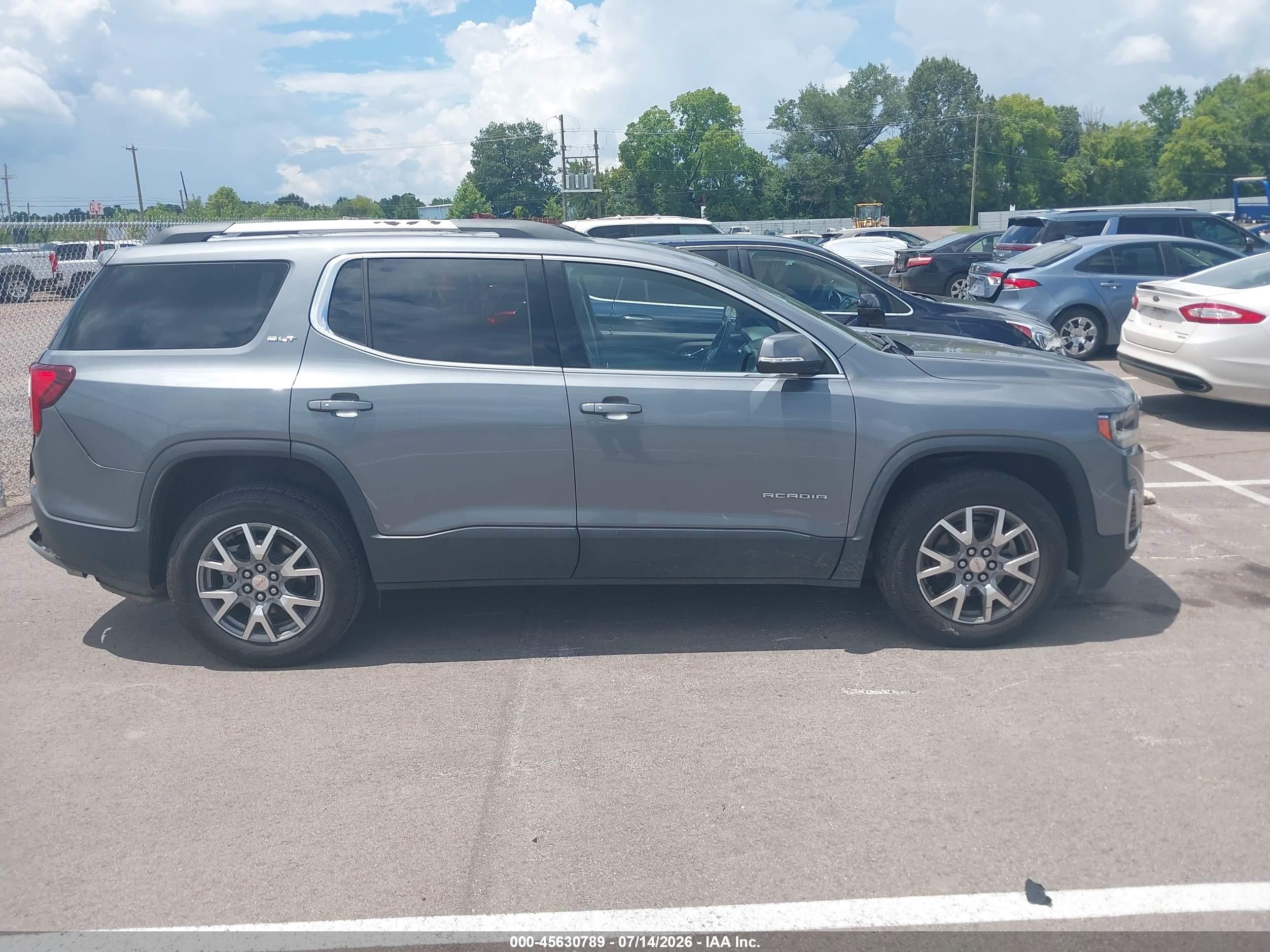 2020 Gmc Acadia Fwd Slt Gray vin: 1GKKNMLS2LZ137105