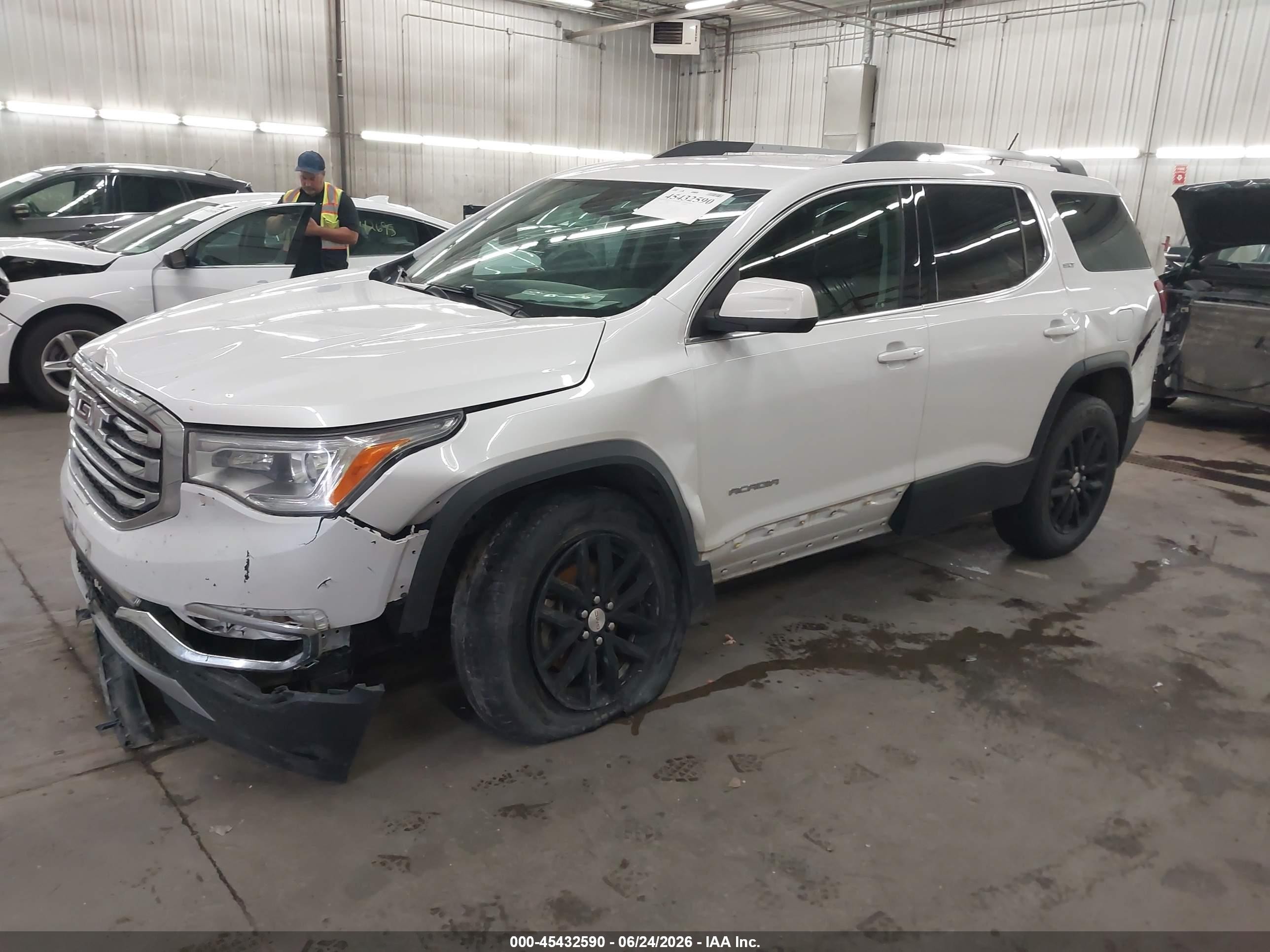 2019 Gmc Acadia Slt-1 White vin: 1GKKNMLS3KZ209511