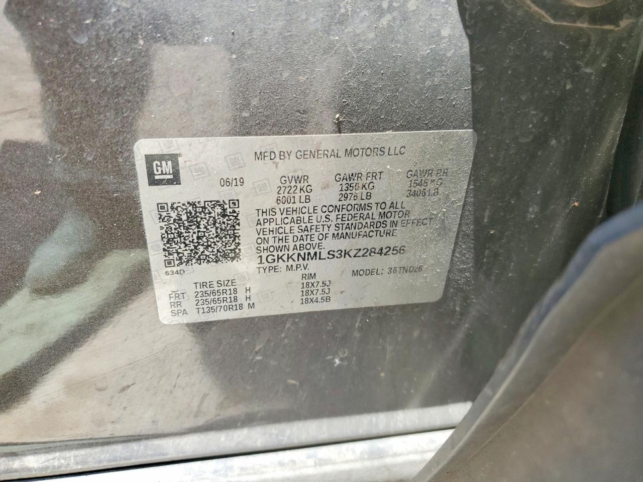 2019 Gmc Acadia Slt-1 Tan vin: 1GKKNMLS3KZ284256