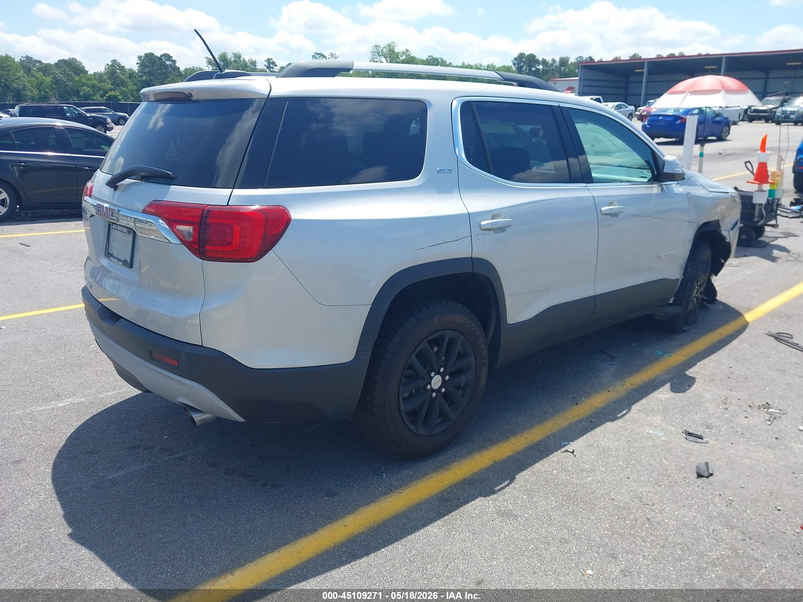 2018 Gmc Acadia Slt-1 Silver vin: 1GKKNMLS5JZ123843