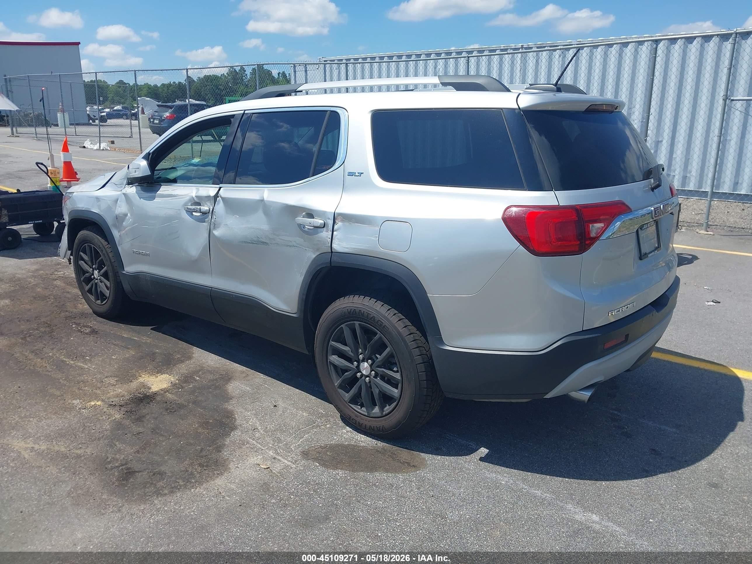 2018 Gmc Acadia Slt-1 Silver vin: 1GKKNMLS5JZ123843