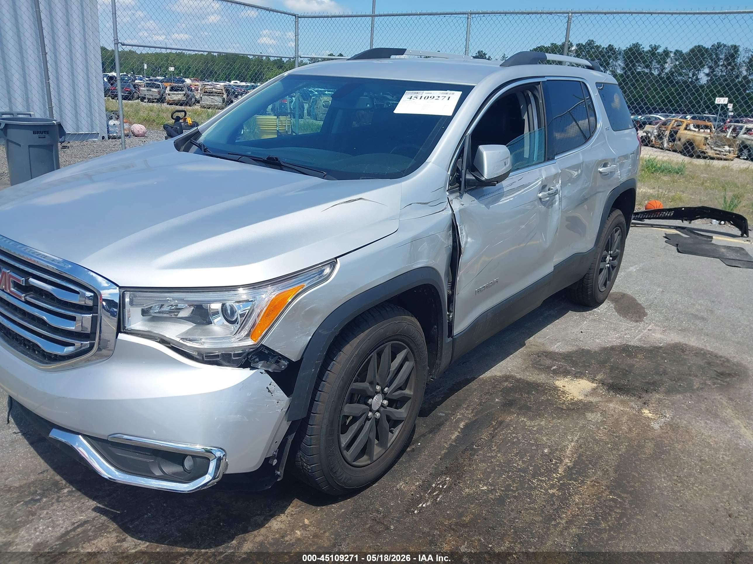 2018 Gmc Acadia Slt-1 Silver vin: 1GKKNMLS5JZ123843