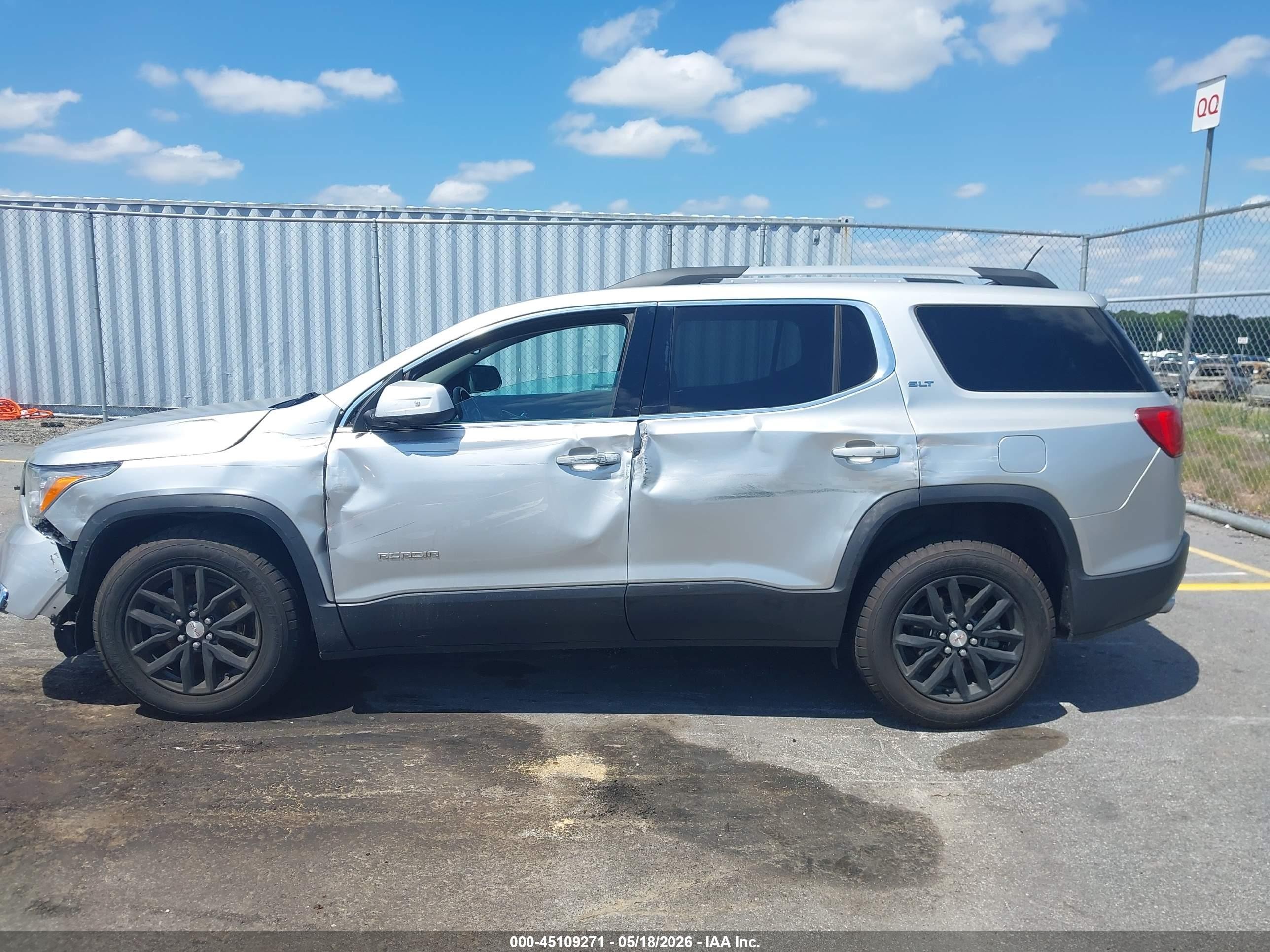 2018 Gmc Acadia Slt-1 Silver vin: 1GKKNMLS5JZ123843