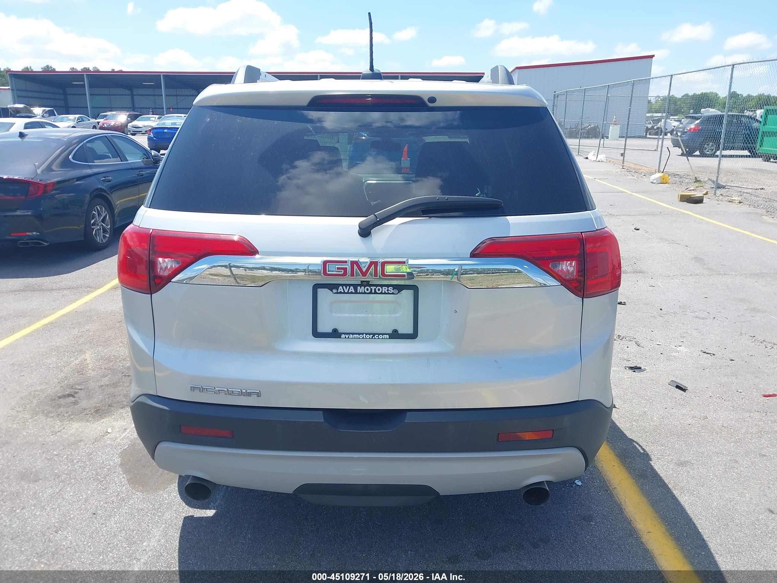 2018 Gmc Acadia Slt-1 Silver vin: 1GKKNMLS5JZ123843
