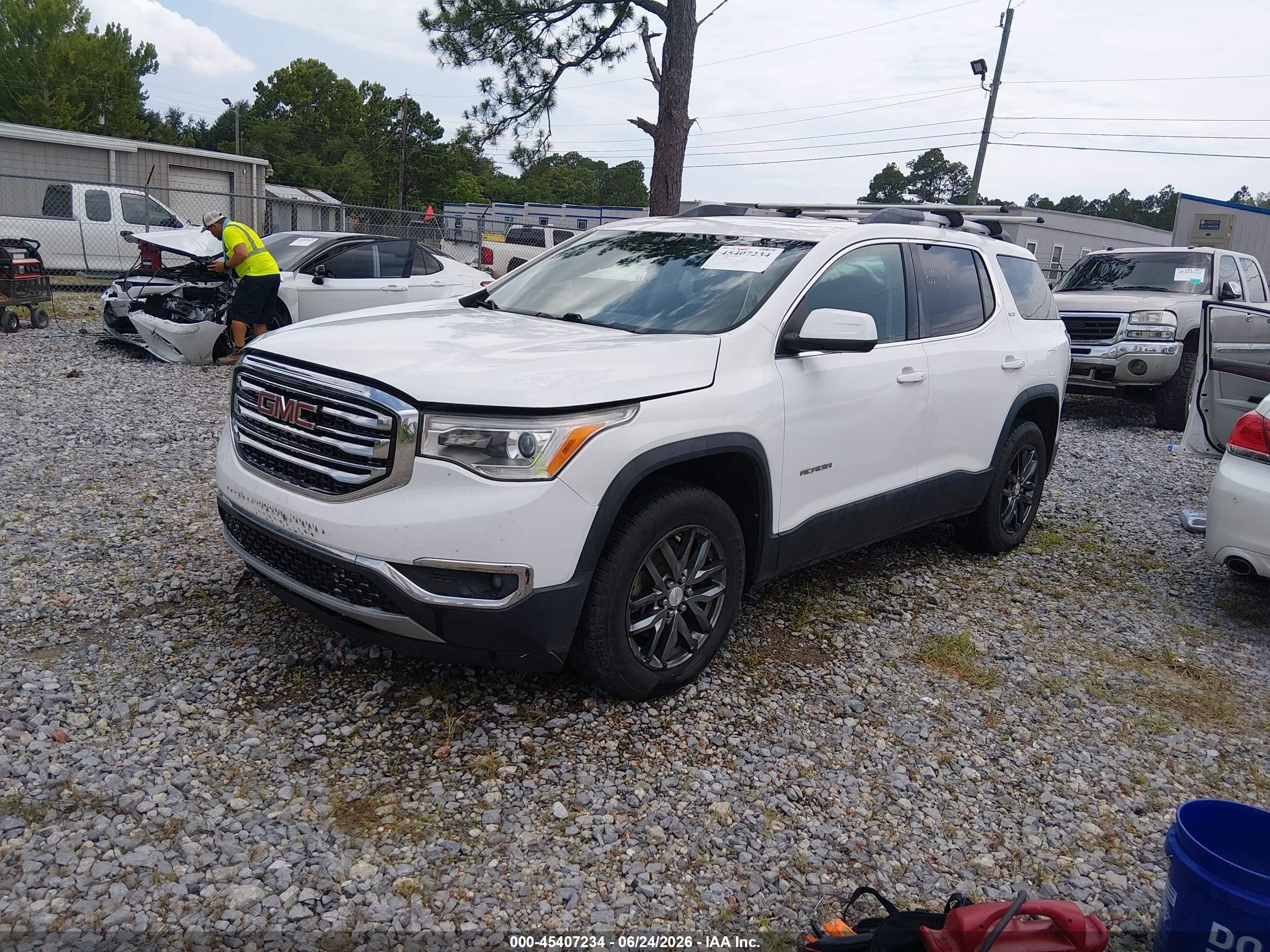 2017 Gmc Acadia Slt-1 White vin: 1GKKNMLS6HZ293736