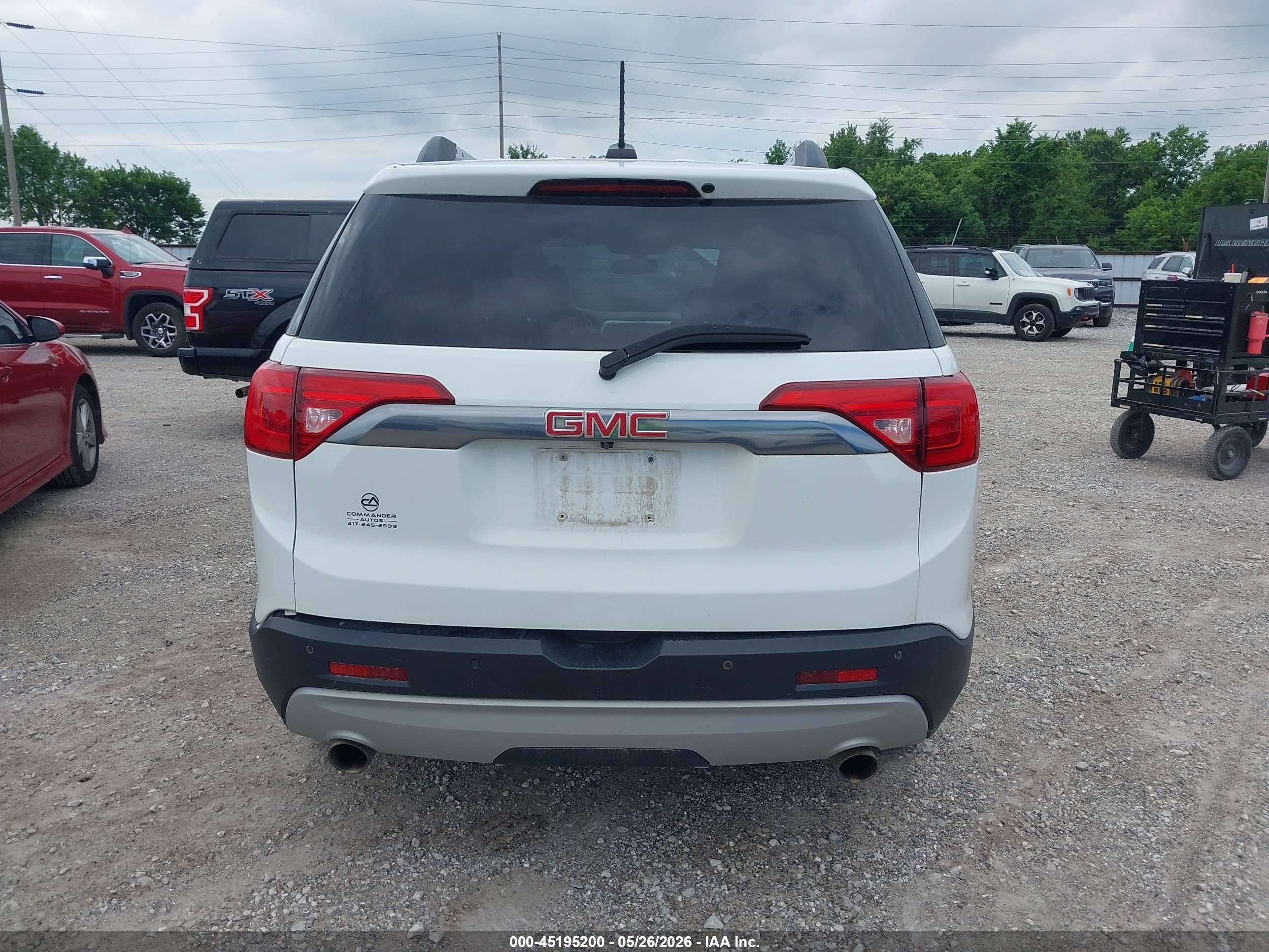 2019 Gmc Acadia Slt-1 White vin: 1GKKNMLS6KZ183793