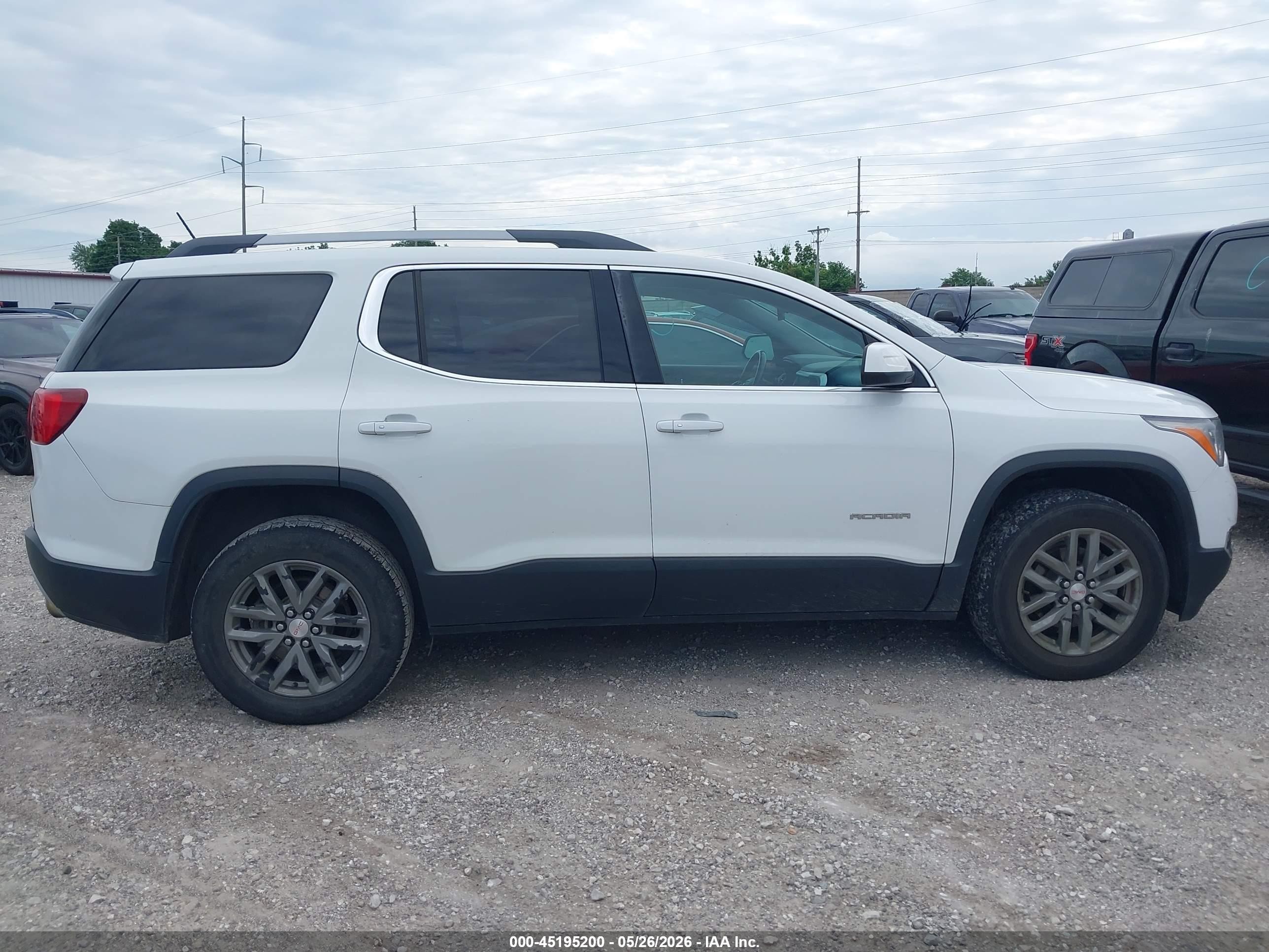 2019 Gmc Acadia Slt-1 White vin: 1GKKNMLS6KZ183793
