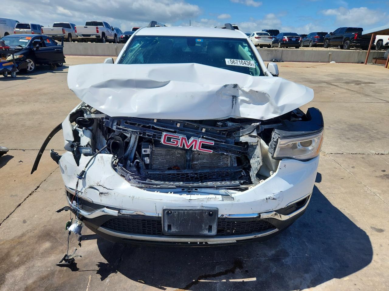 2019 Gmc Acadia Slt-1 White vin: 1GKKNMLS7KZ283403