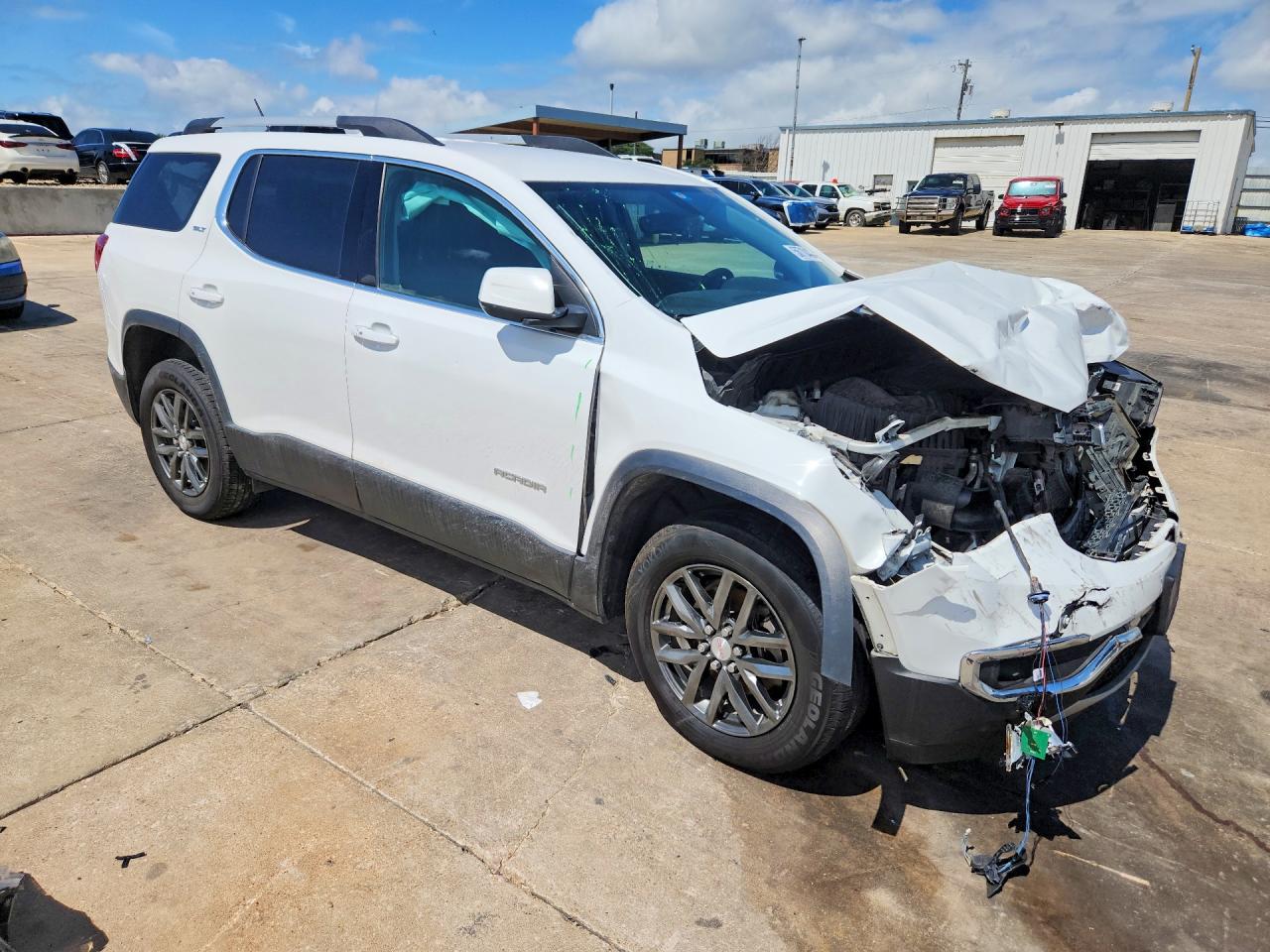 2019 Gmc Acadia Slt-1 White vin: 1GKKNMLS7KZ283403