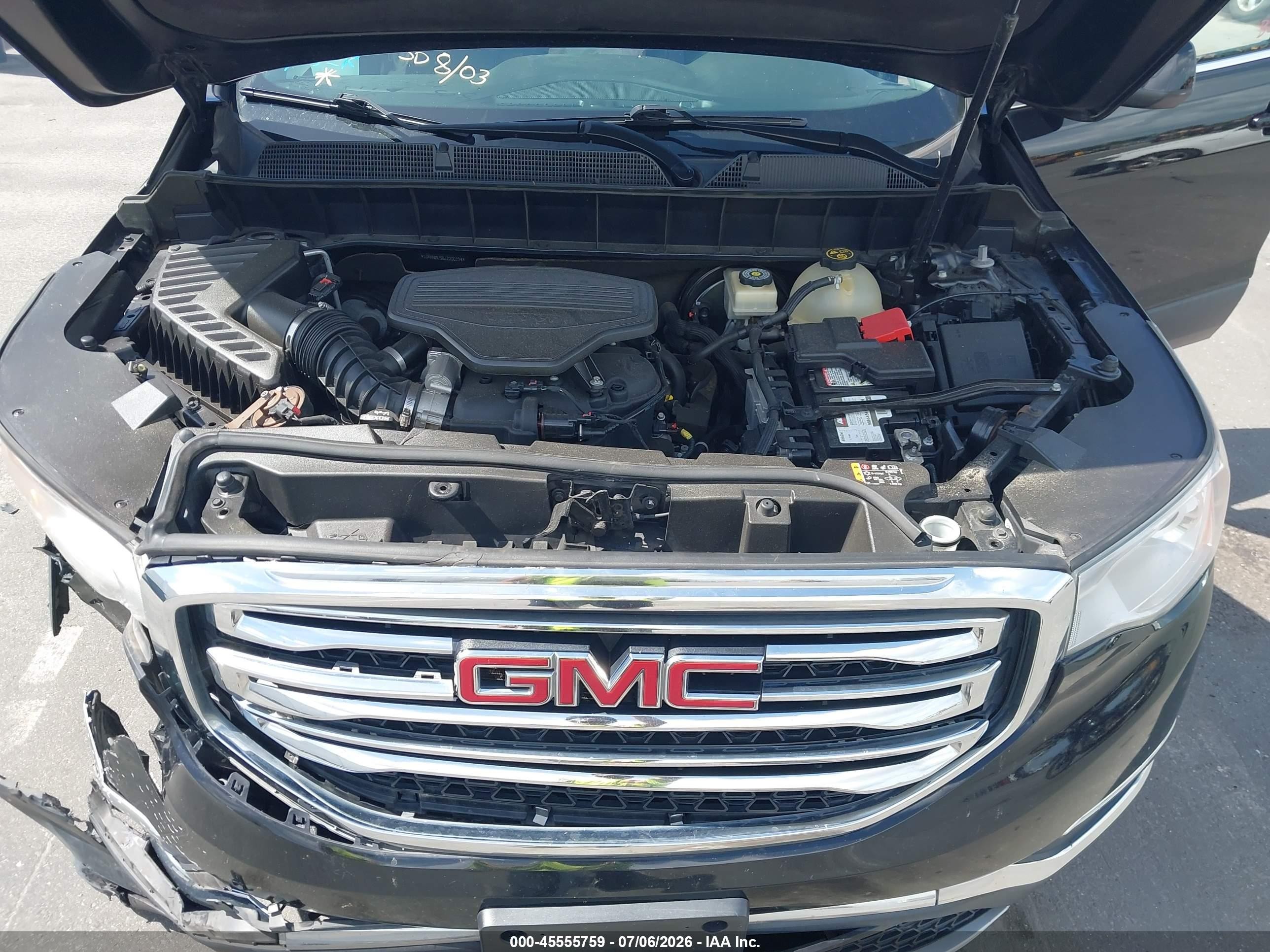 2018 Gmc Acadia Slt-1 White vin: 1GKKNMLS8JZ200124