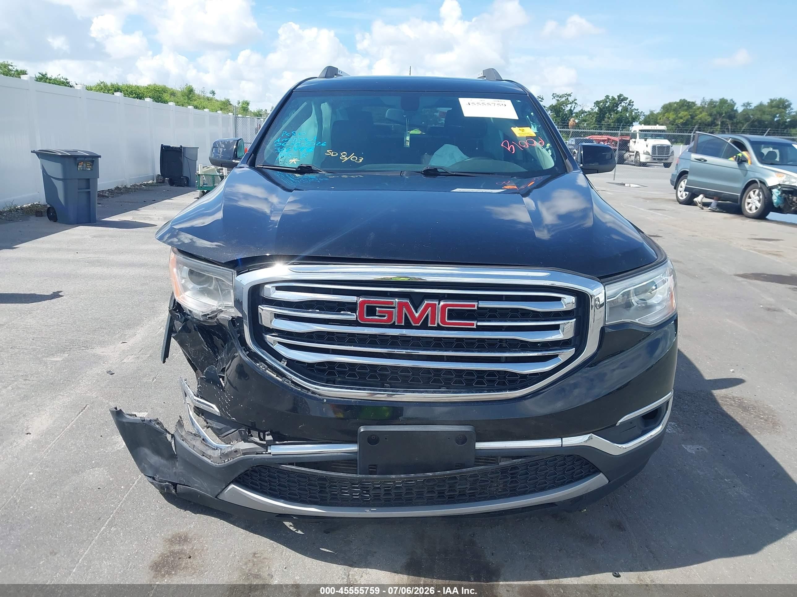 2018 Gmc Acadia Slt-1 White vin: 1GKKNMLS8JZ200124