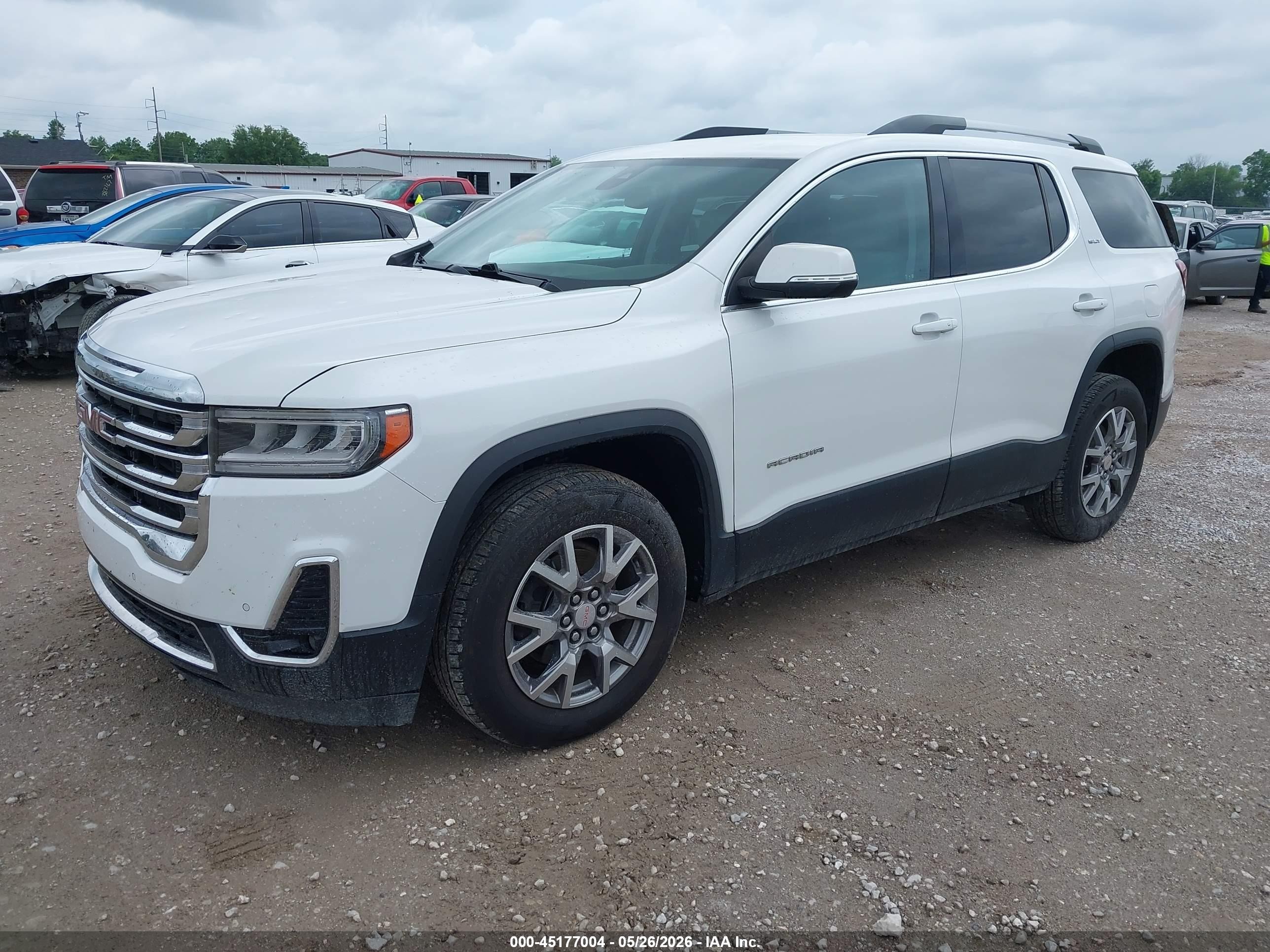 2021 Gmc Acadia Fwd Slt White vin: 1GKKNMLS8MZ224007