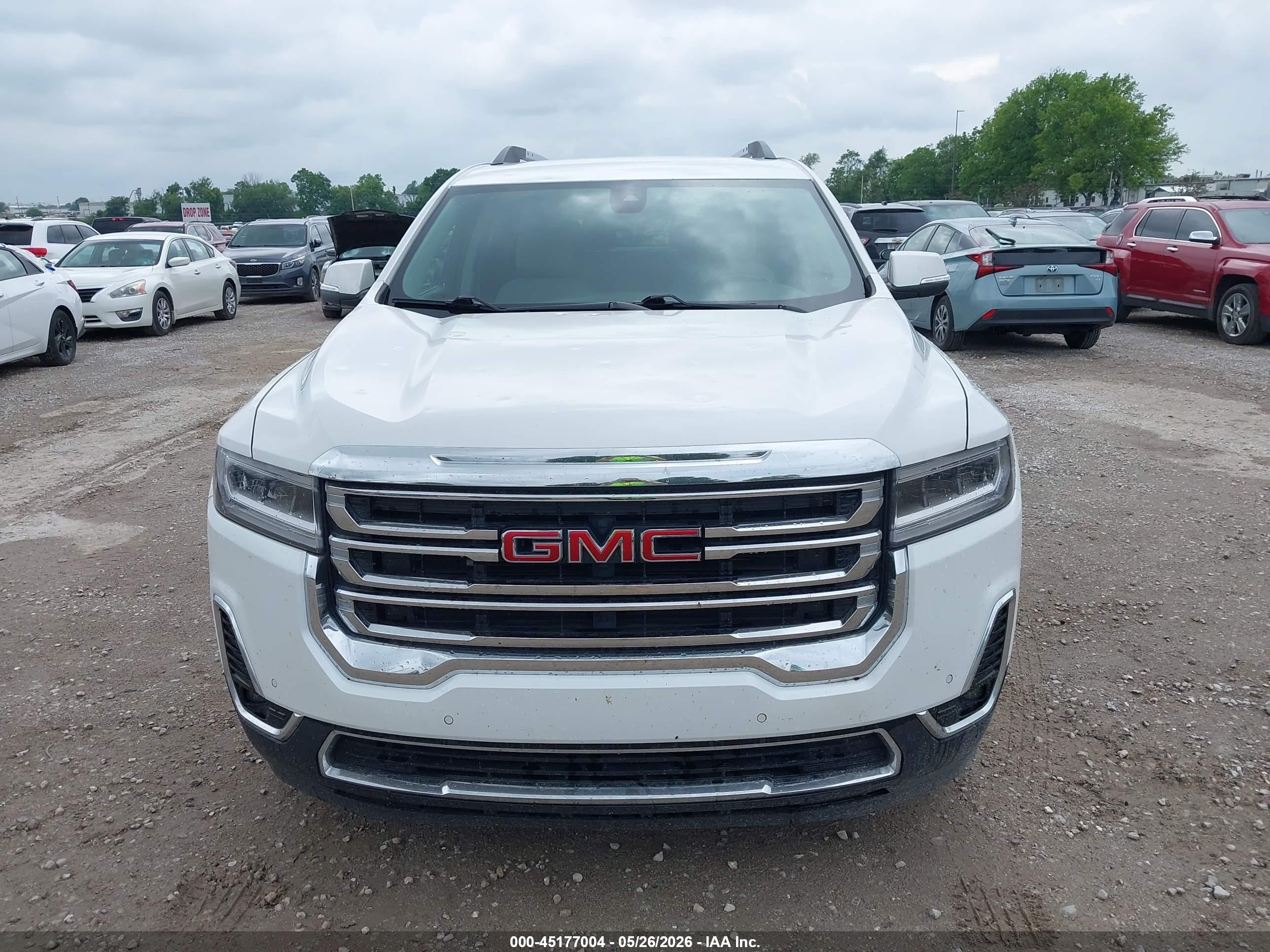 2021 Gmc Acadia Fwd Slt White vin: 1GKKNMLS8MZ224007