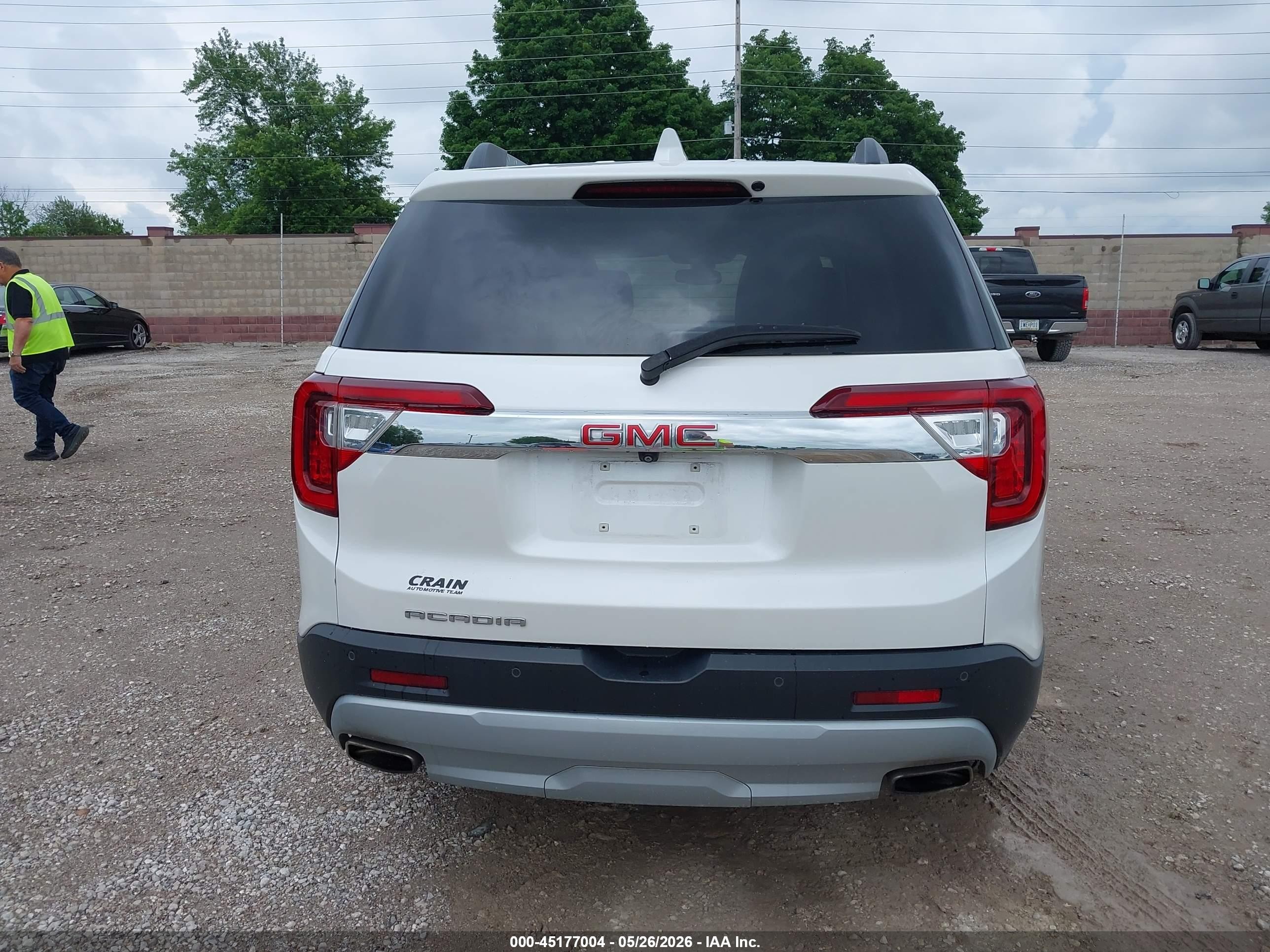 2021 Gmc Acadia Fwd Slt White vin: 1GKKNMLS8MZ224007
