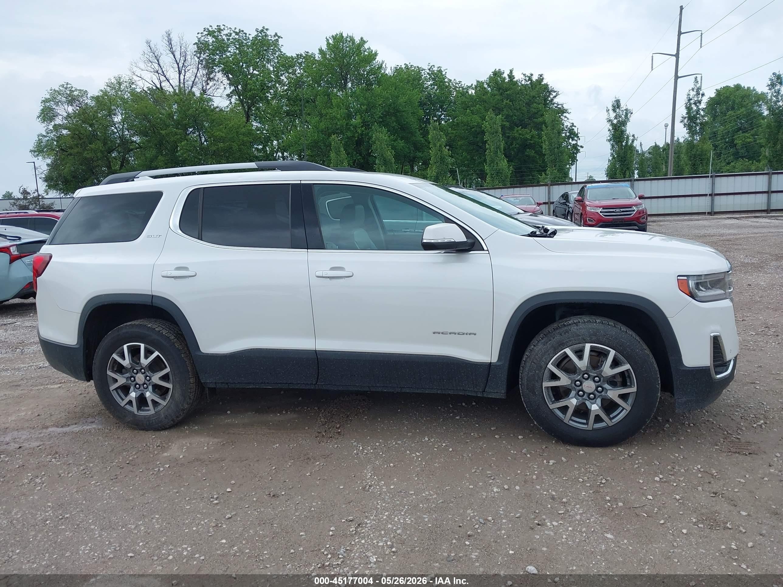 2021 Gmc Acadia Fwd Slt White vin: 1GKKNMLS8MZ224007