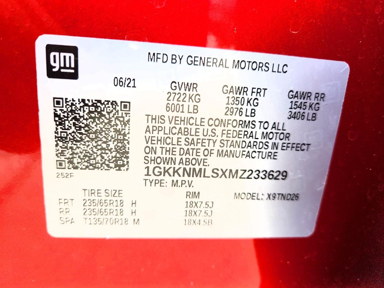 2021 Gmc Acadia Slt Red vin: 1GKKNMLSXMZ233629