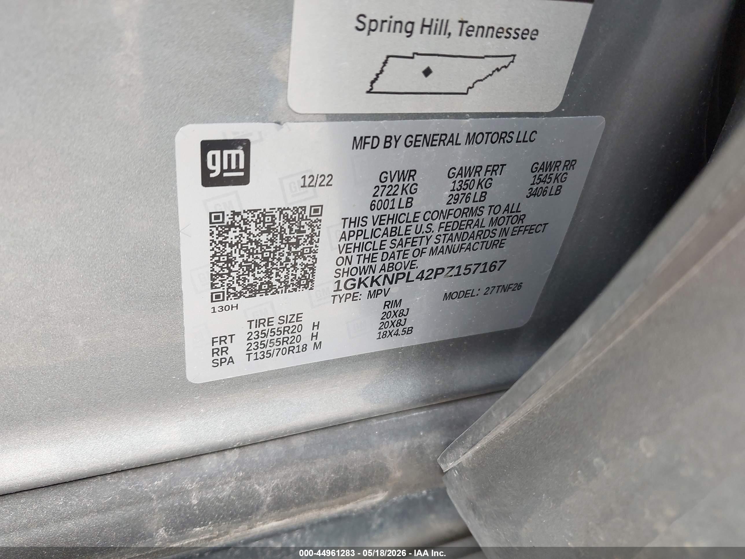 2023 Gmc Acadia Fwd Denali Серый vin: 1GKKNPL42PZ157167