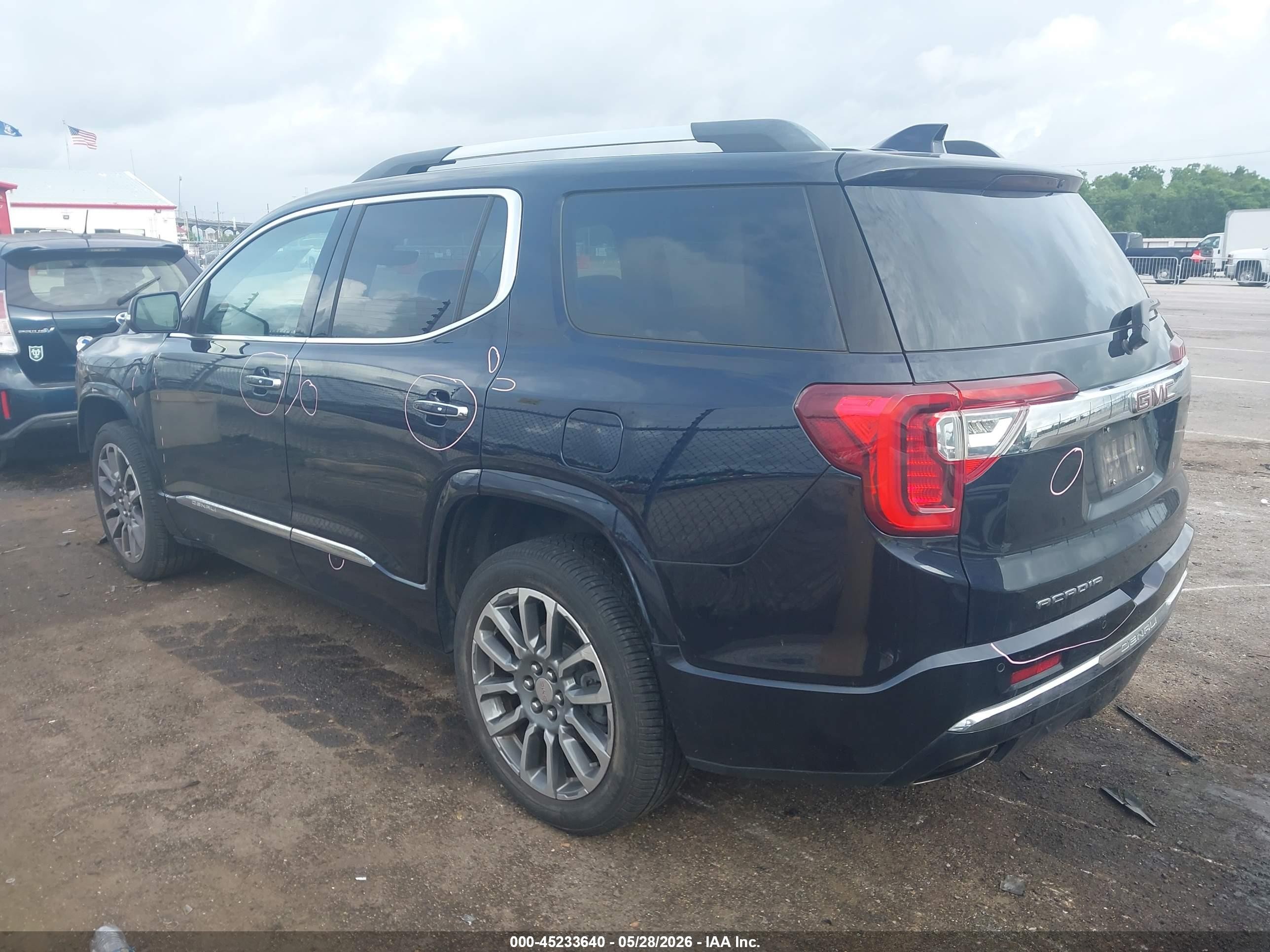 2021 Gmc Acadia Fwd Denali Dark Blue vin: 1GKKNPLS1MZ200536
