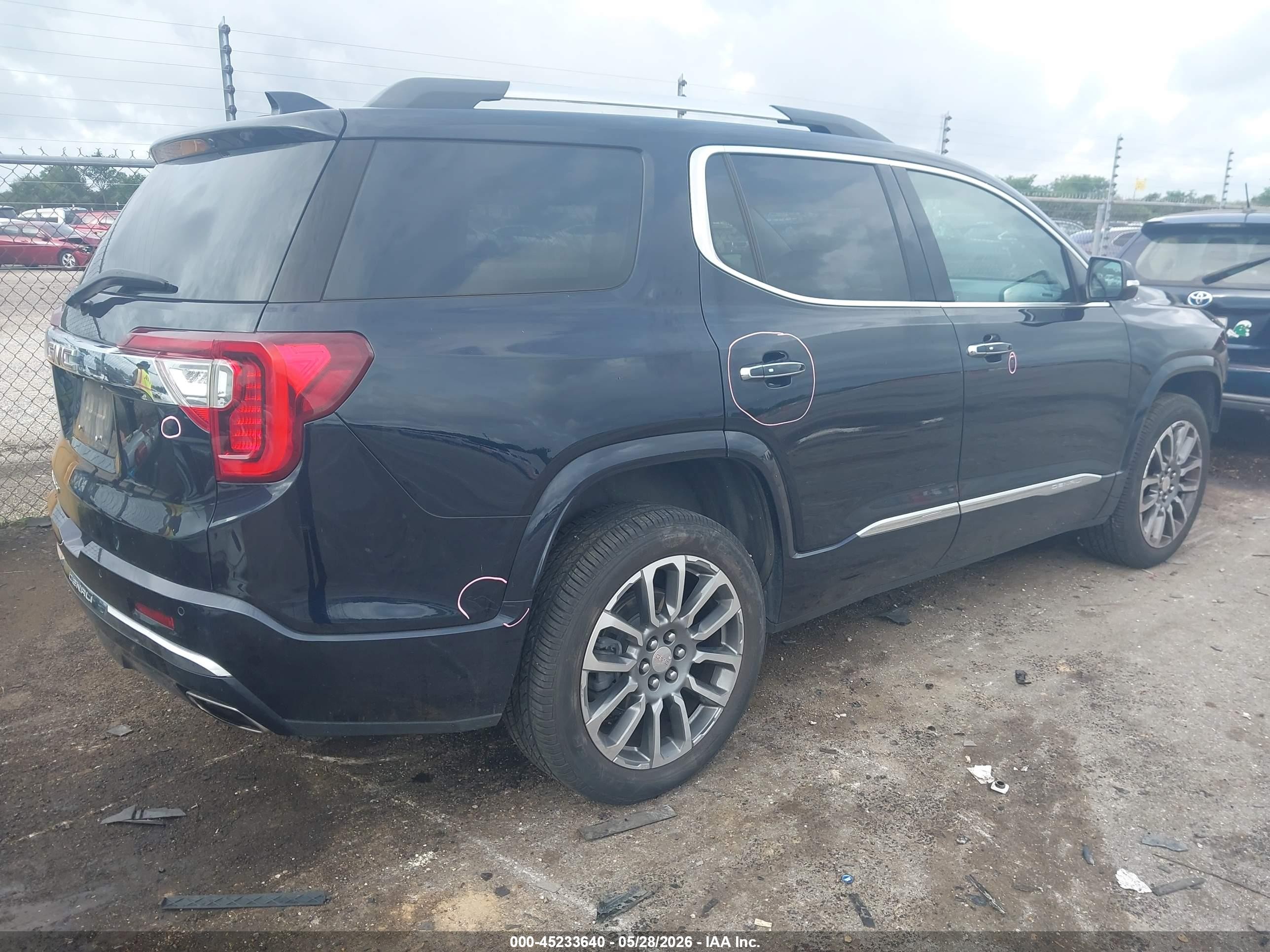 2021 Gmc Acadia Fwd Denali Dark Blue vin: 1GKKNPLS1MZ200536