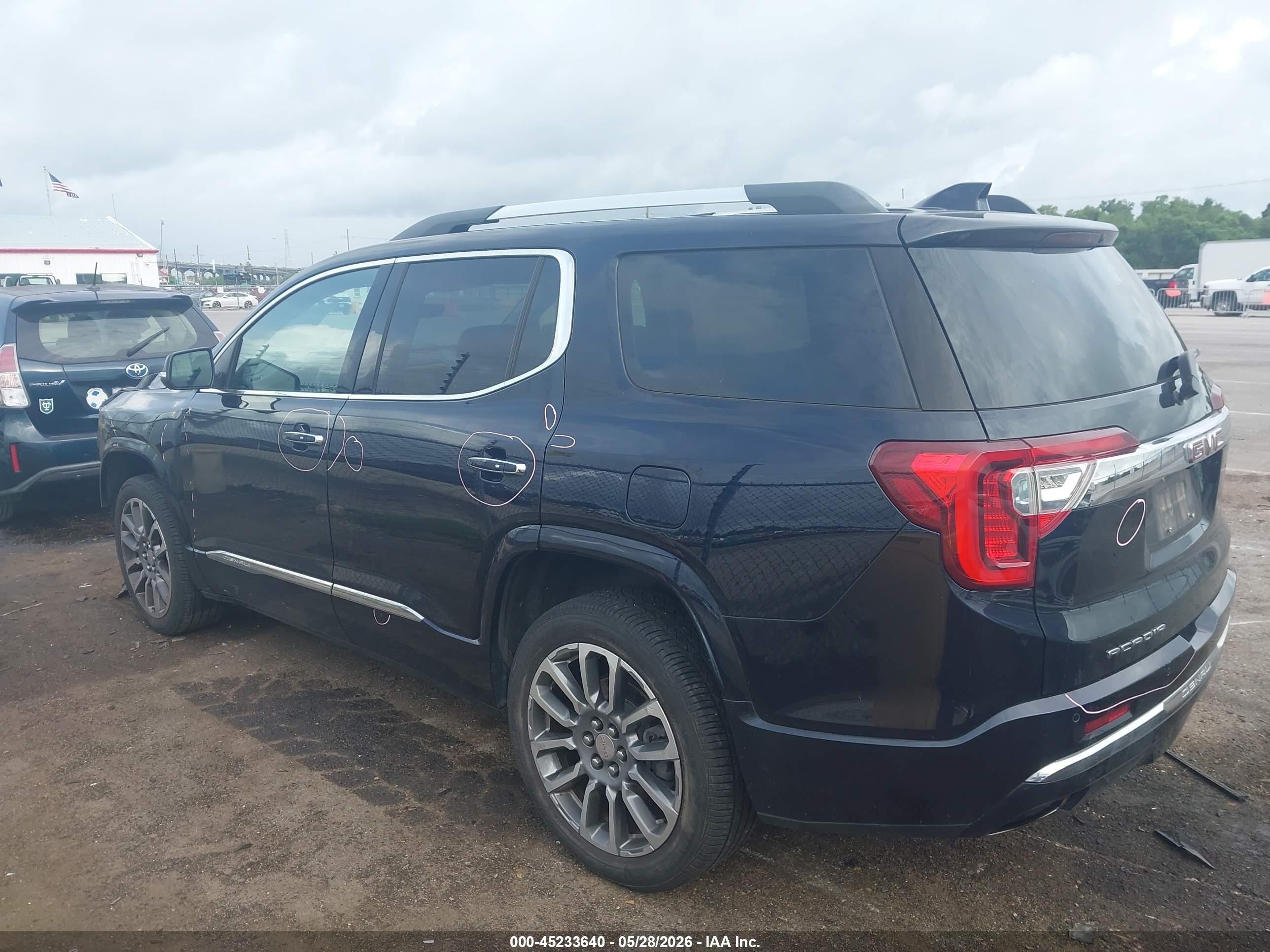 2021 Gmc Acadia Fwd Denali Dark Blue vin: 1GKKNPLS1MZ200536