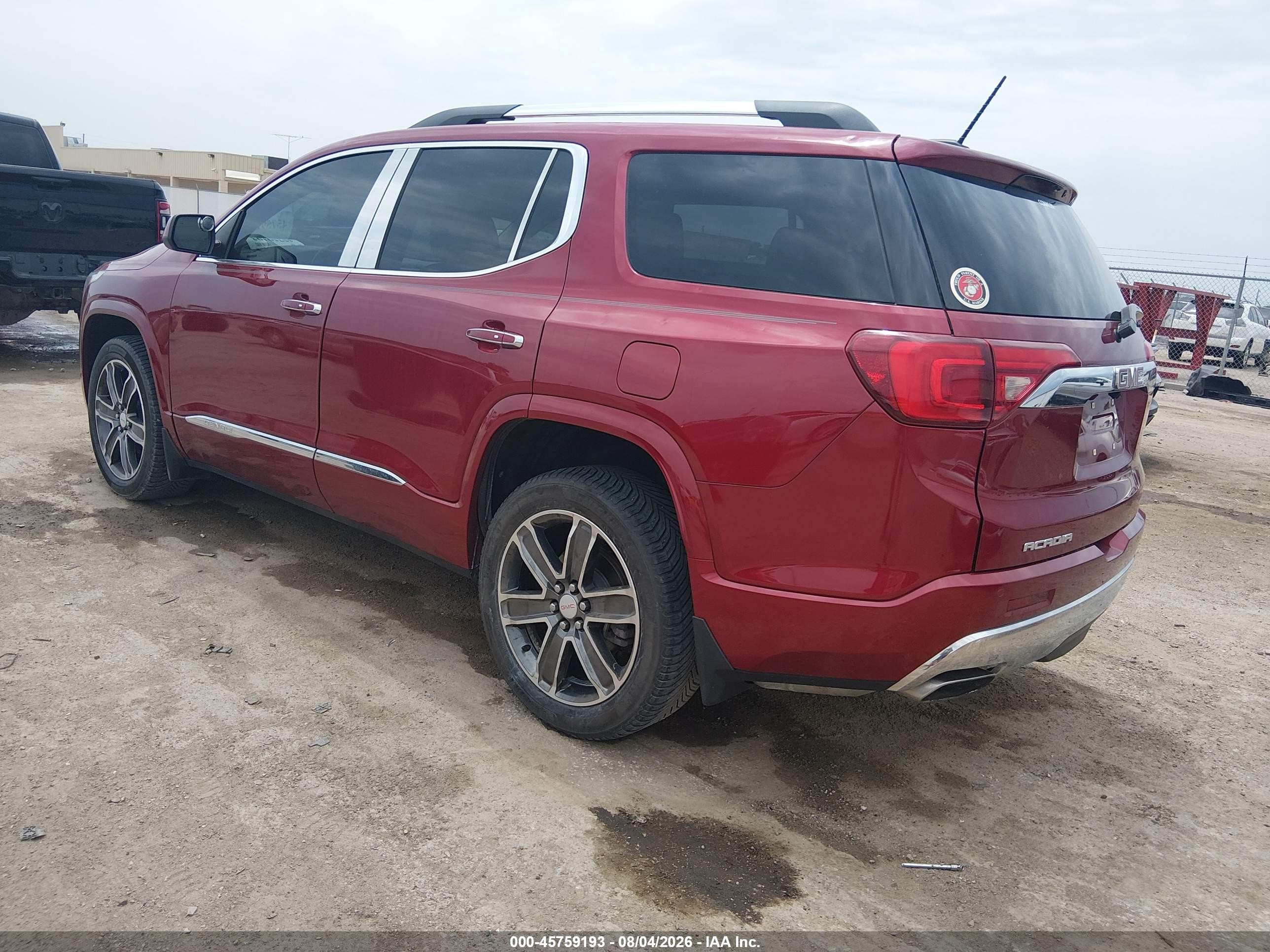 2019 Gmc Acadia Denali Red vin: 1GKKNPLS2KZ157113
